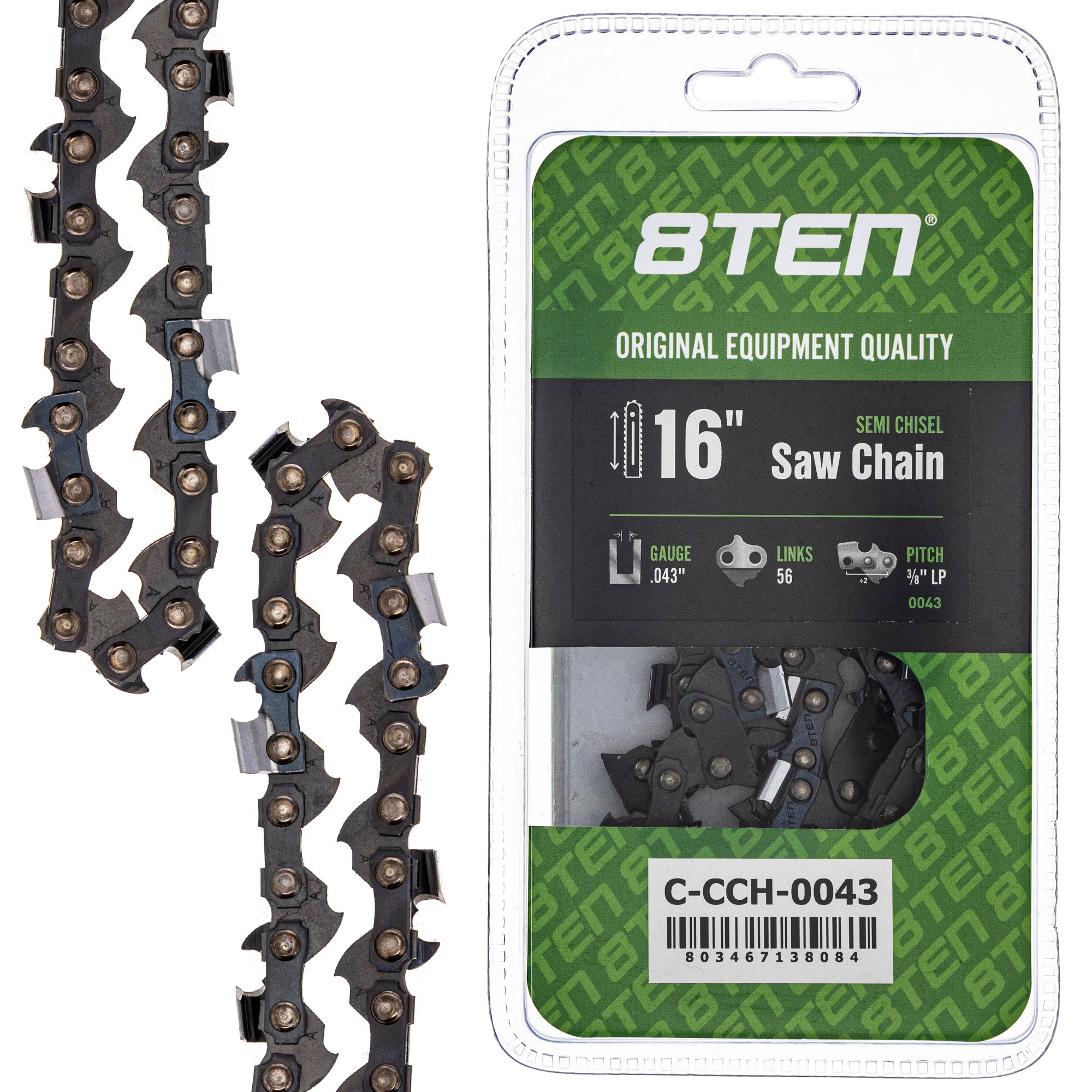 Chainsaw Chain 16 Inch .043 3/8 LP 56DL for zOTHER Oregon CS-330T CCS-58V 8TEN 810-CCC2265H