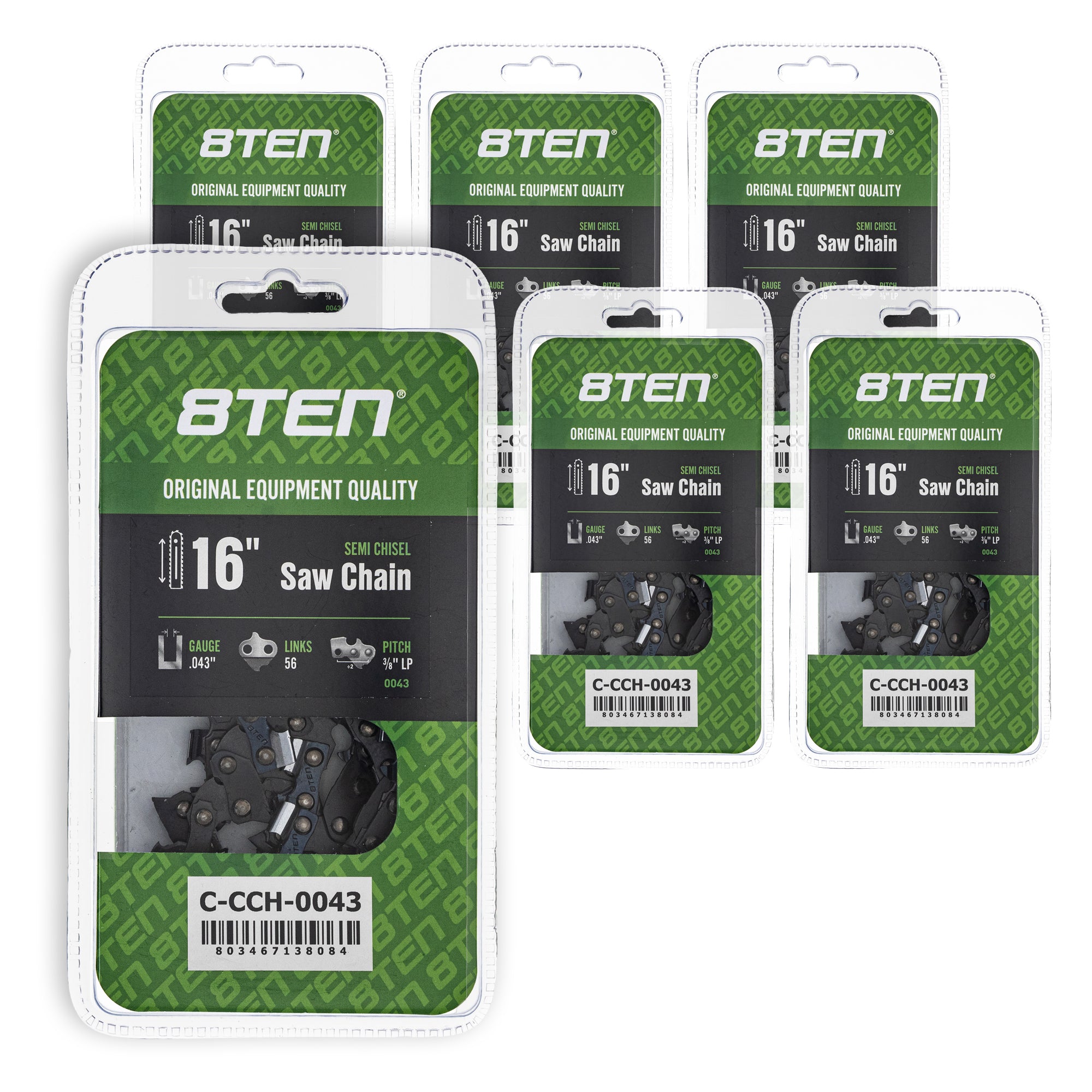 Chainsaw Chain 16 Inch .043 3/8 LP 56DL 6-Pack for zOTHER Oregon XCU04 XCU03 UC4551A 8TEN 810-CCC2265H