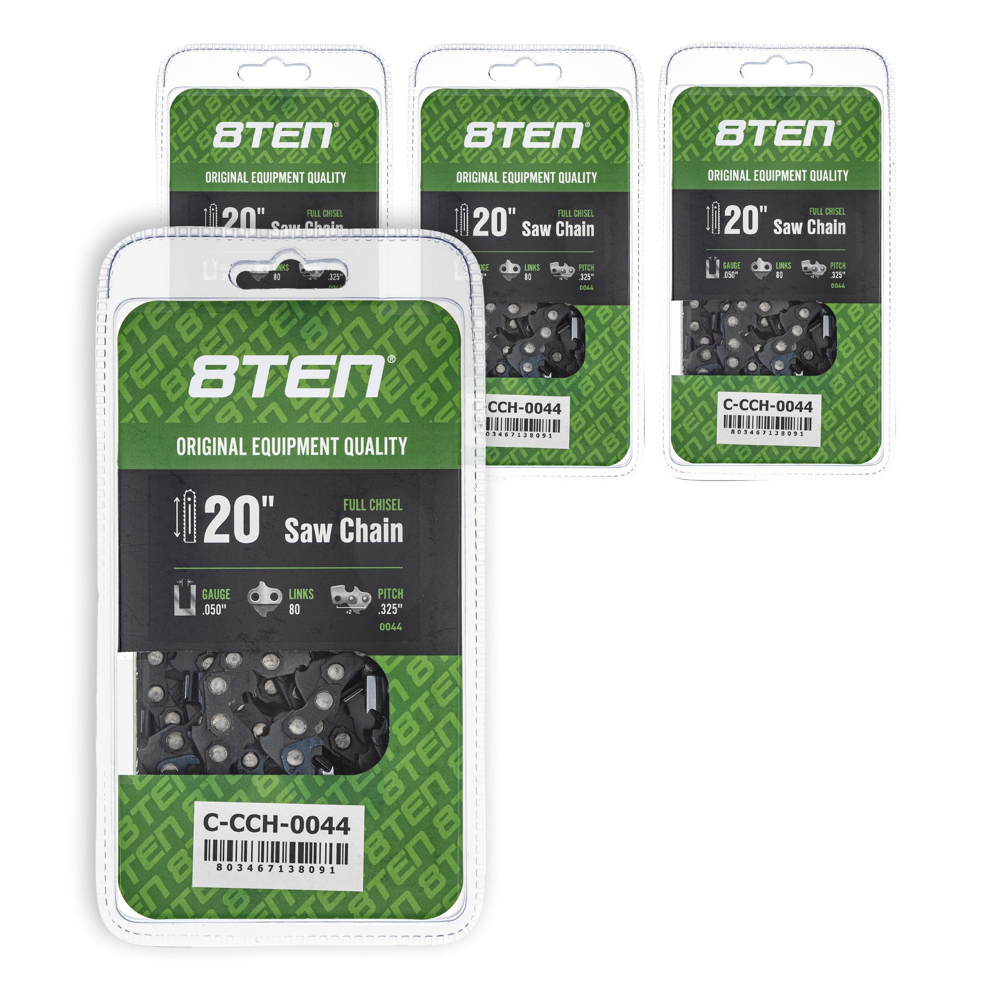 Chainsaw Chain 20 Inch .050 .325 80DL 4-Pack for zOTHER Oregon Echo Shindaiwa Bear Cat 8TEN 810-CCC2266H