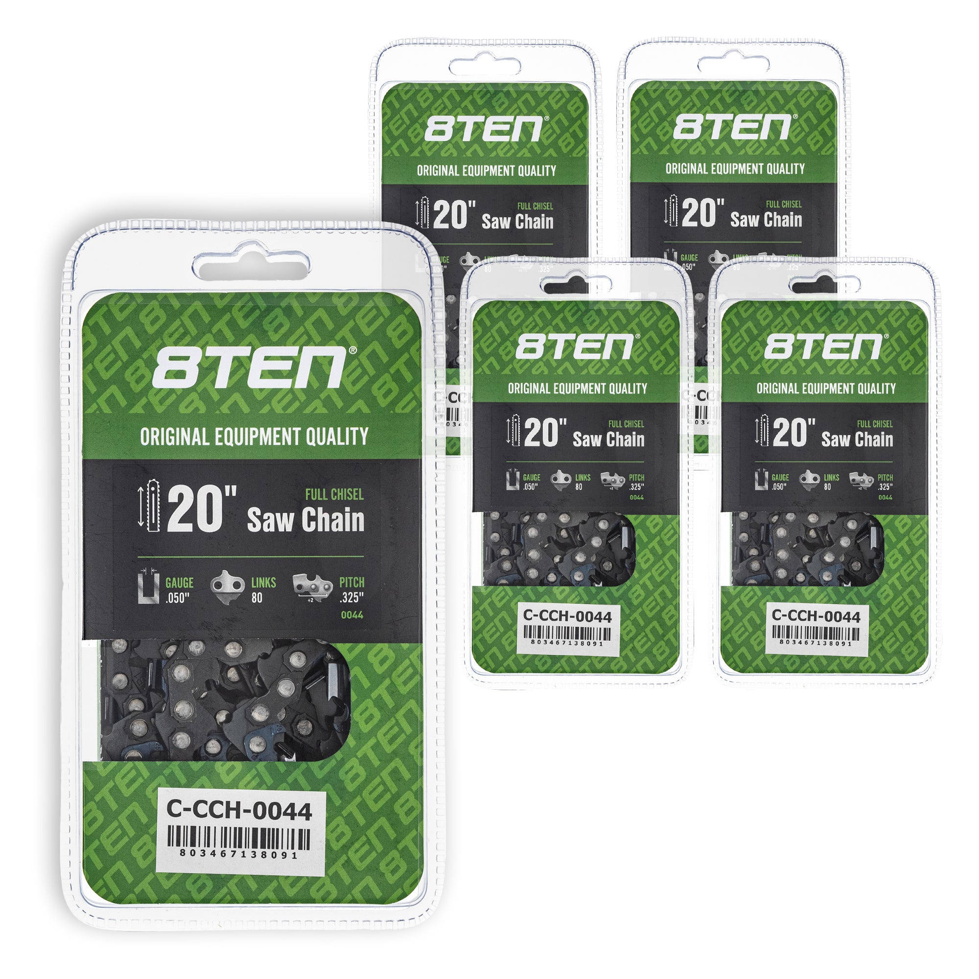 Chainsaw Chain 20 Inch .050 .325 80DL 5-Pack for zOTHER Oregon Echo Shindaiwa Bear Cat 8TEN 810-CCC2266H