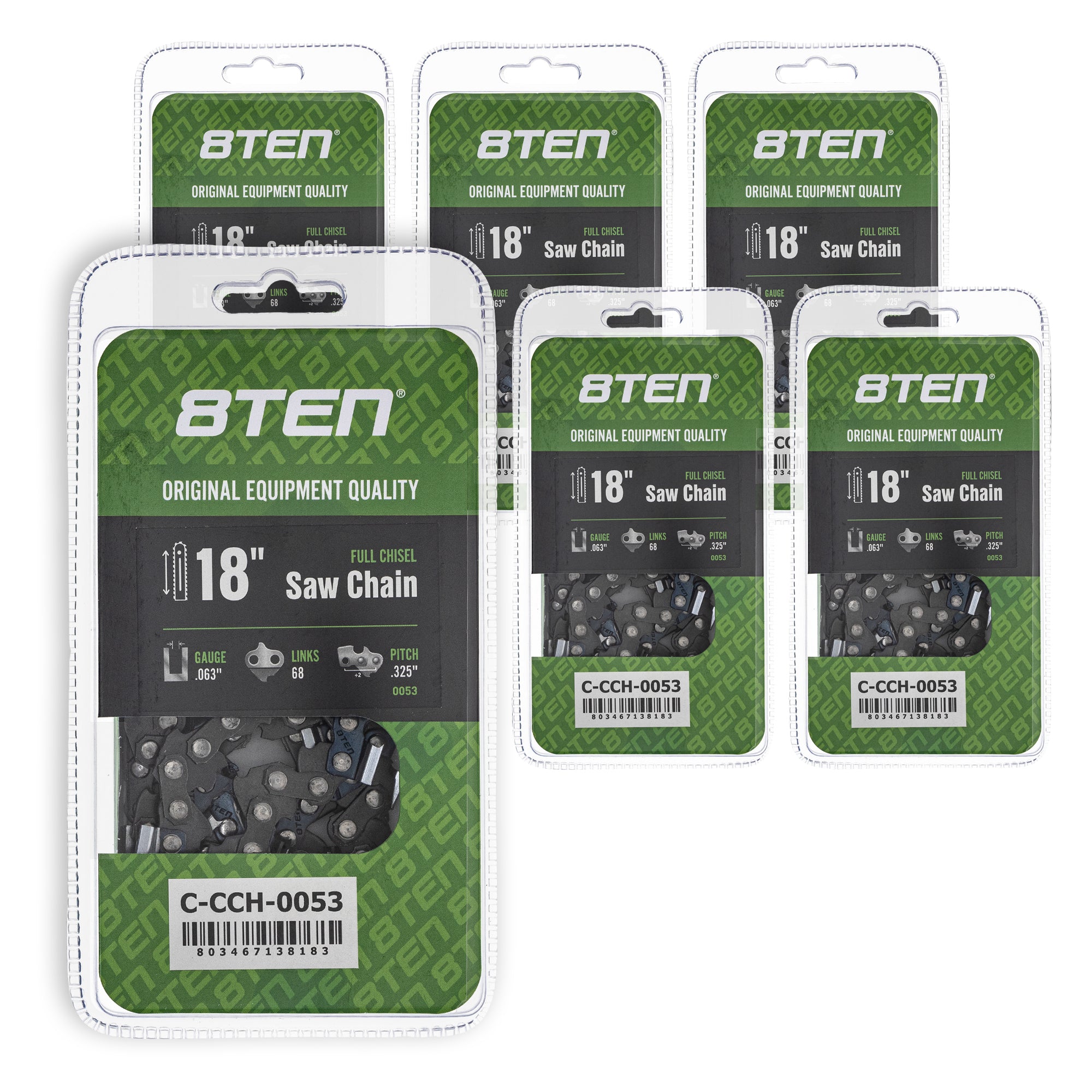 Chainsaw Chain 18 Inch .063 .325 68DL 6-Pack for zOTHER Stens Oregon MS 25 070 025 8TEN 810-CCC2275H