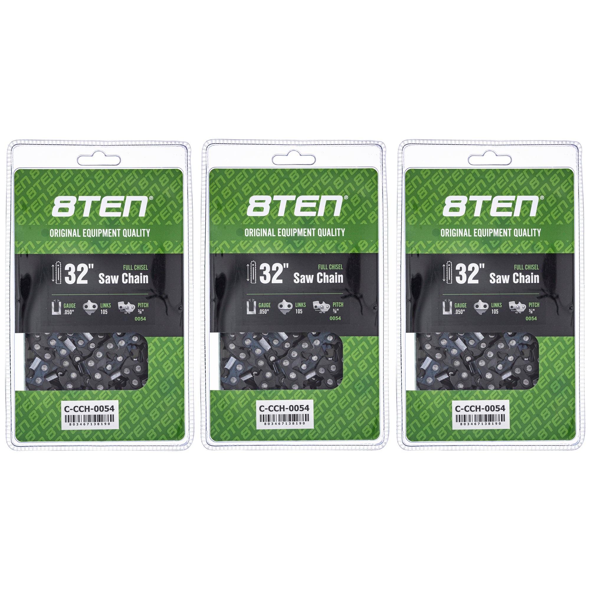 Chainsaw Chain 32 Inch .050 3/8 105DL 3-Pack for zOTHER Oregon Echo Shindaiwa Bear Cat PS 8TEN 810-CCC2276H