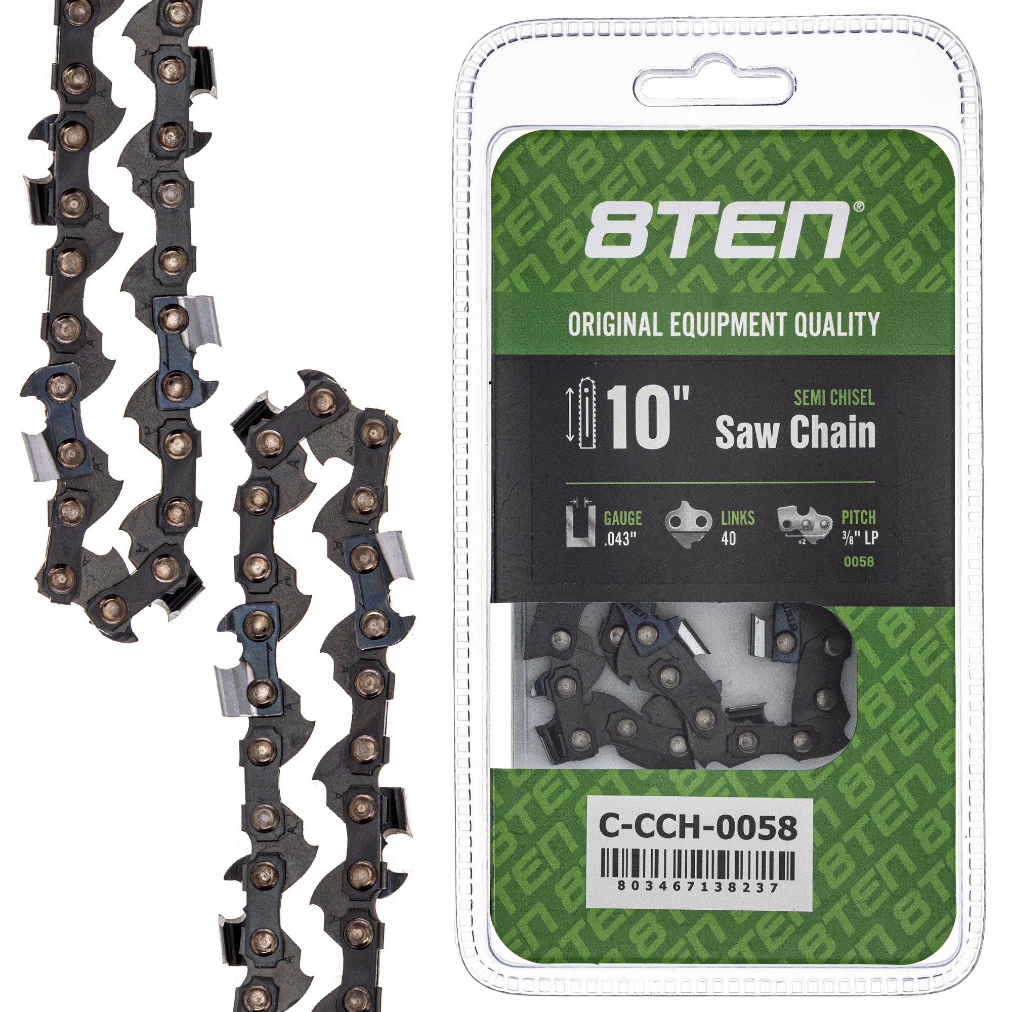 Chainsaw Chain 10 Inch .043 3/8 LP 40DL for zOTHER Oregon T536 536 436 8TEN 810-CCC2270H