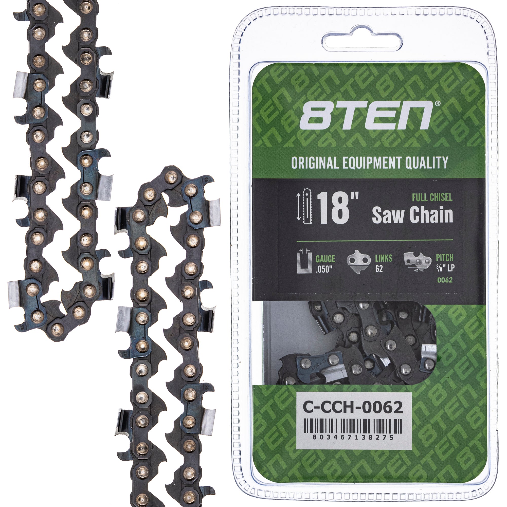 Chainsaw Chain 18 Inch .050 3/8 LP 62DL for zOTHER Stens Oregon Ref. Oregon Echo Shindaiwa 8TEN 810-CCC2284H