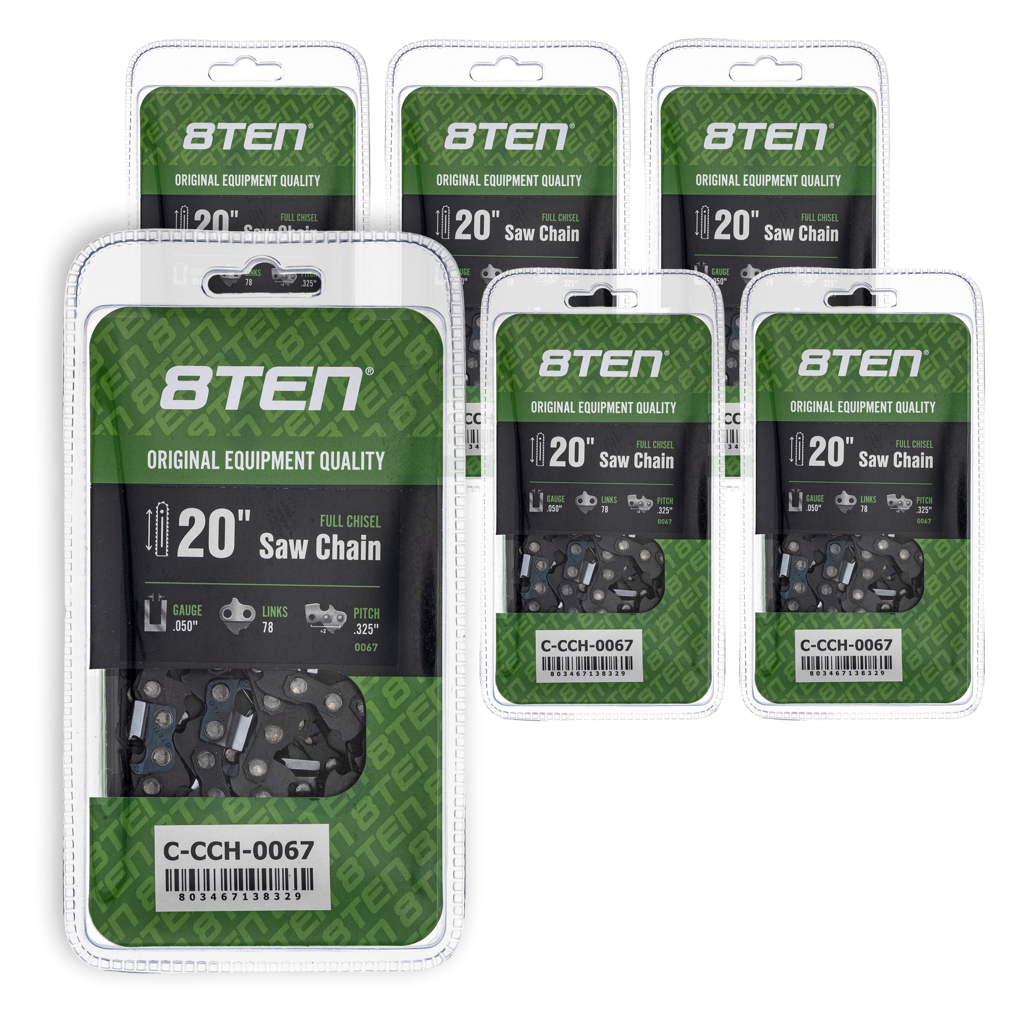 Chainsaw Chain 20 Inch .050 .325 78DL 6-Pack for zOTHER Stens Ref No Oregon Echo Shindaiwa 8TEN 810-CCC2289H