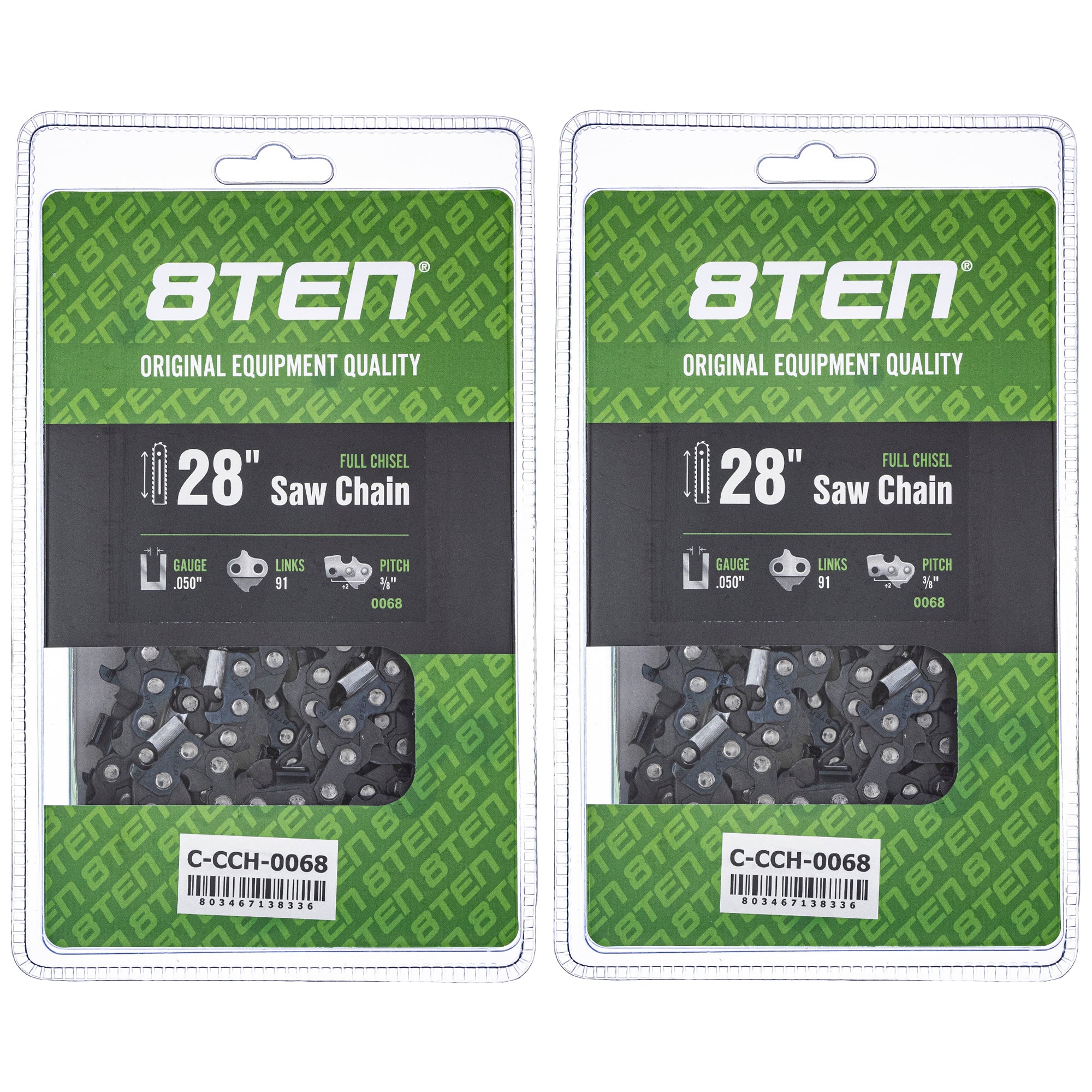 Chainsaw Chain 28 Inch .050 3/8 91DL 2-Pack for zOTHER Oregon MS 066 064 056 8TEN 810-CCC2280H