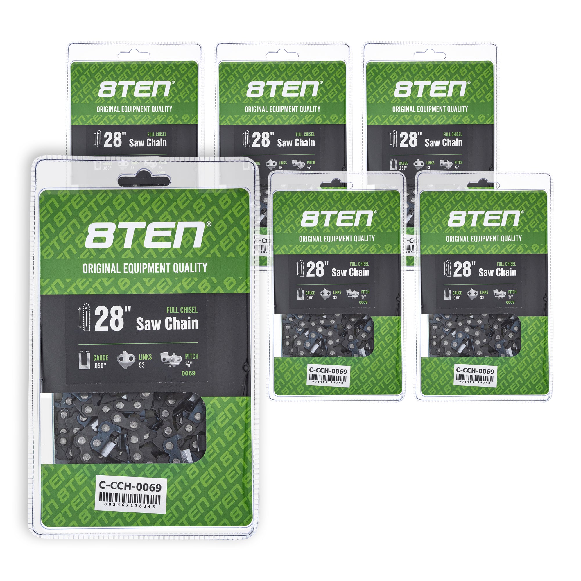 Chainsaw Chain 28 Inch .050 3/8 93DL 6-Pack for zOTHER Oregon Echo Shindaiwa Bear Cat 8TEN 810-CCC2281H