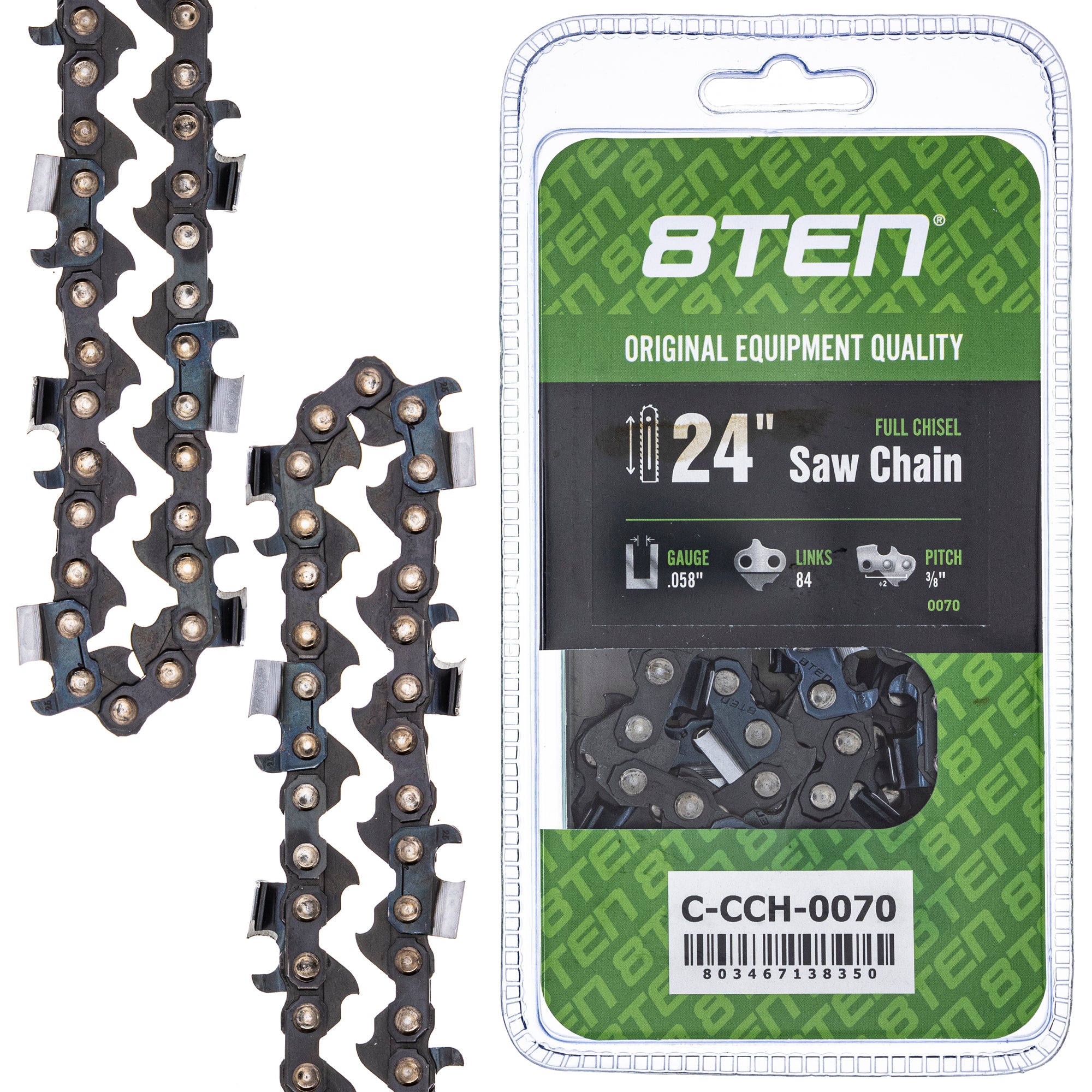Chainsaw Chain 24 Inch .058 3/8 84DL for zOTHER Oregon Husqvarna Poulan Craftsman AYP 8TEN 810-CCC2292H