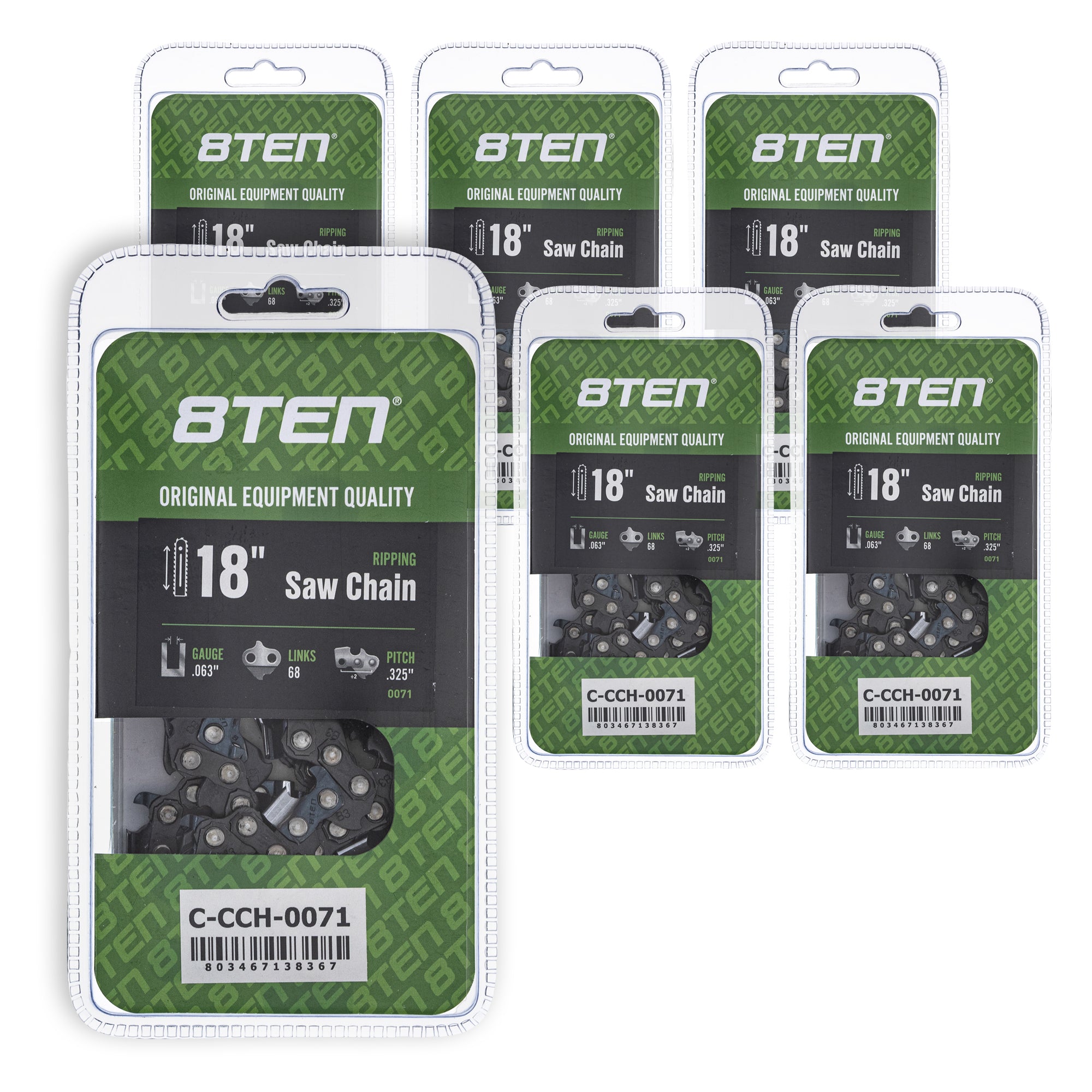 Chainsaw Chain 18 Inch .063 .325 68DL 6-Pack for zOTHER Stens Oregon MS 25 070 025 8TEN 810-CCC2293H