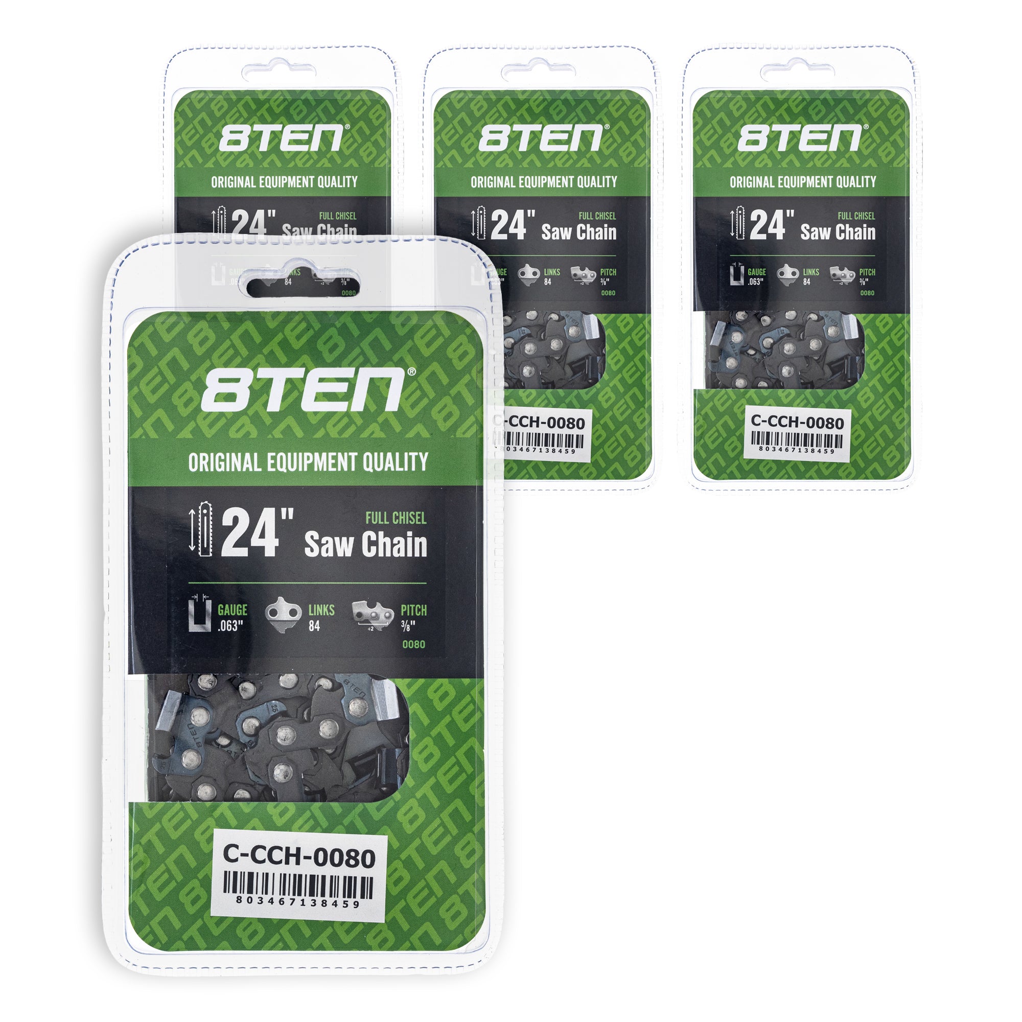 Chainsaw Chain 24 Inch .063 3/8 84DL 4-Pack for zOTHER Oregon PS 8TEN 810-CCC2202H