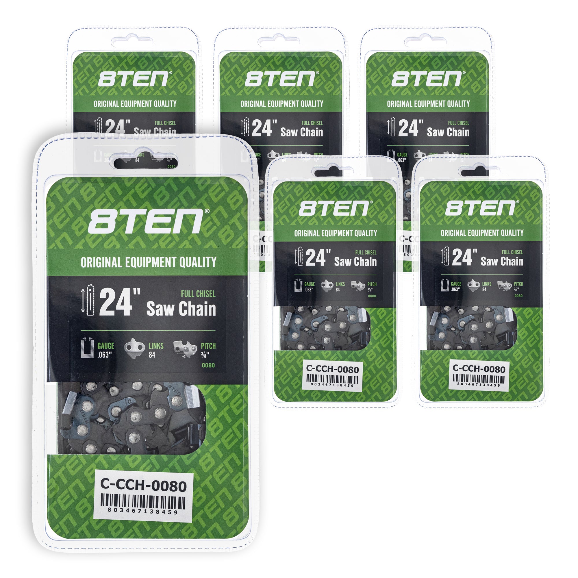Chainsaw Chain 24 Inch .063 3/8 84DL 6-Pack for zOTHER Oregon PS 8TEN 810-CCC2202H