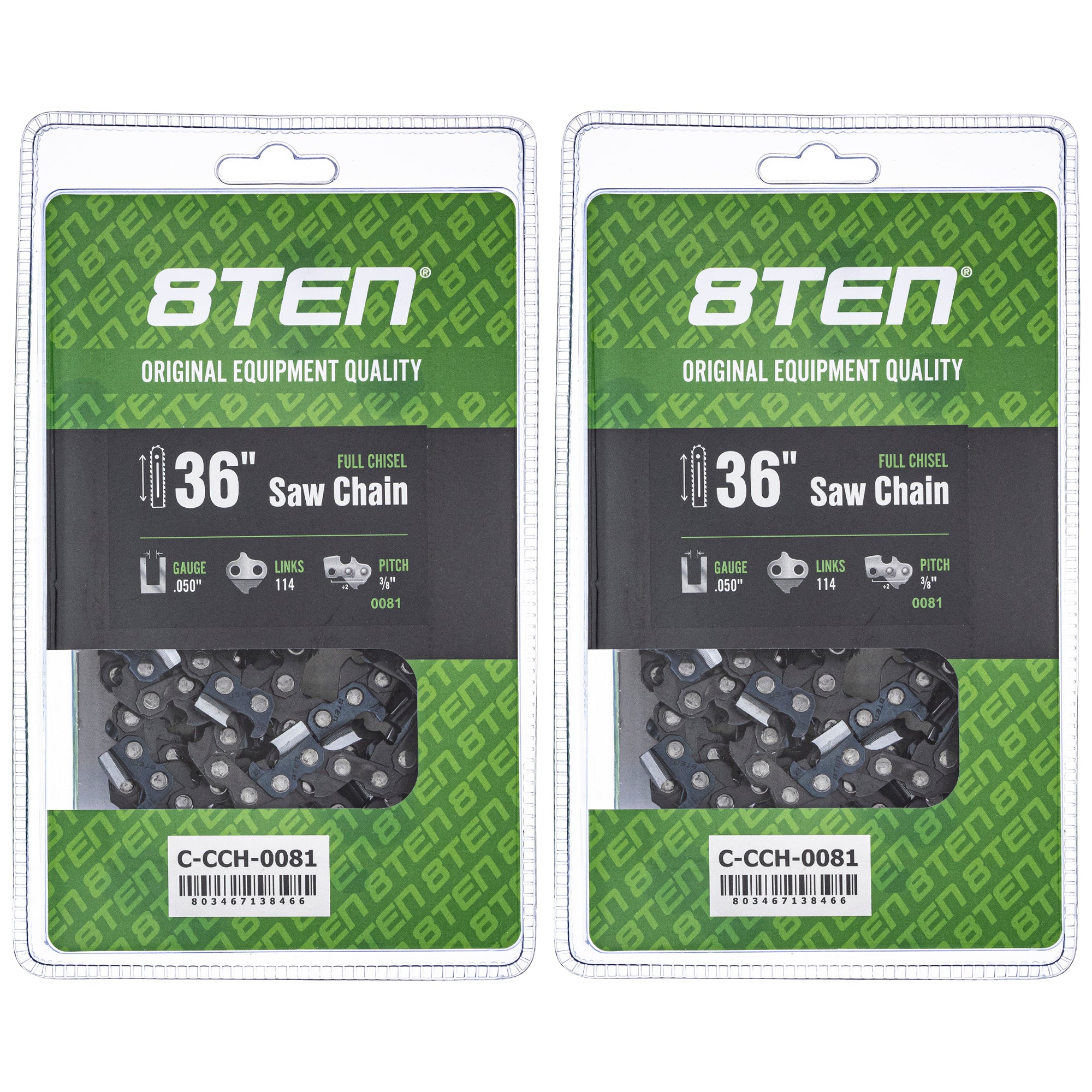 Chainsaw Chain 36 Inch .050 3/8 114DL 2-Pack for zOTHER MS 36 088 066 8TEN 810-CCC2203H