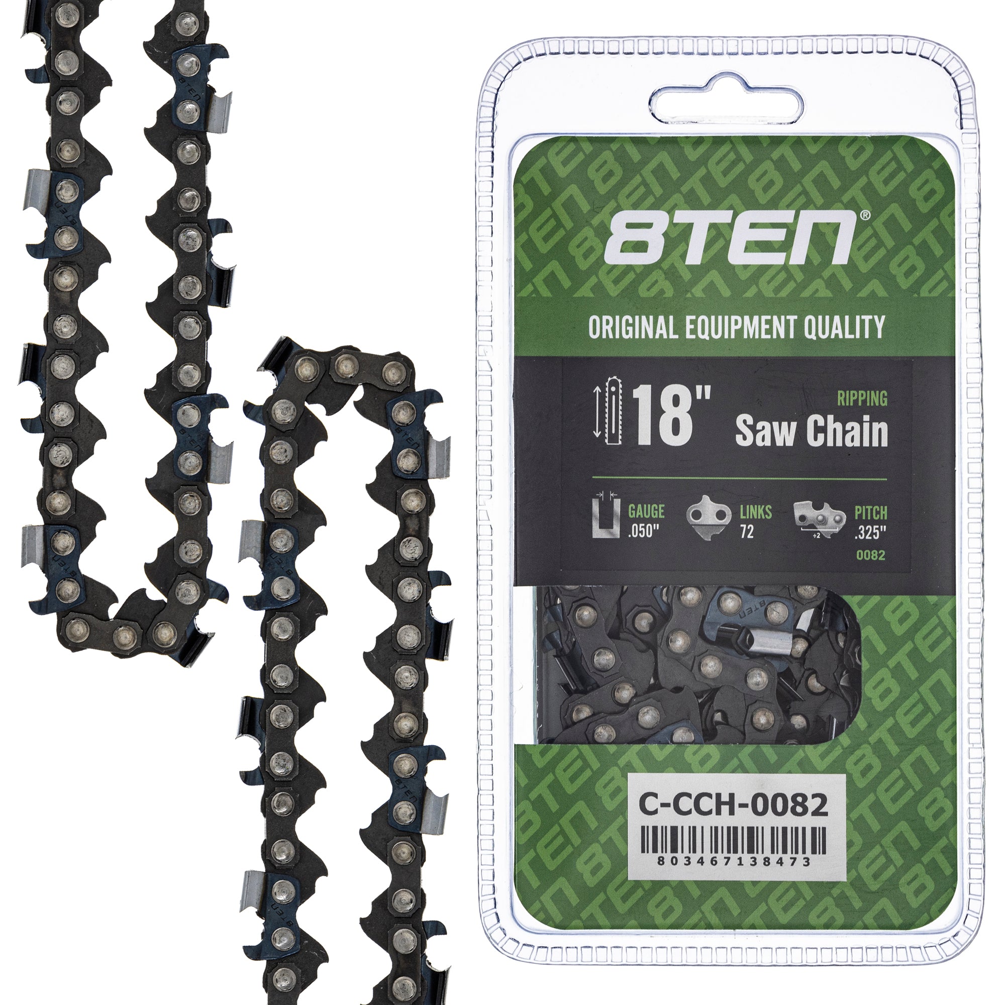 Chainsaw Chain 18 Inch .050 .325 72DL for zOTHER Stens Oregon Ref. Oregon Husqvarna Poulan 8TEN 810-CCC2204H
