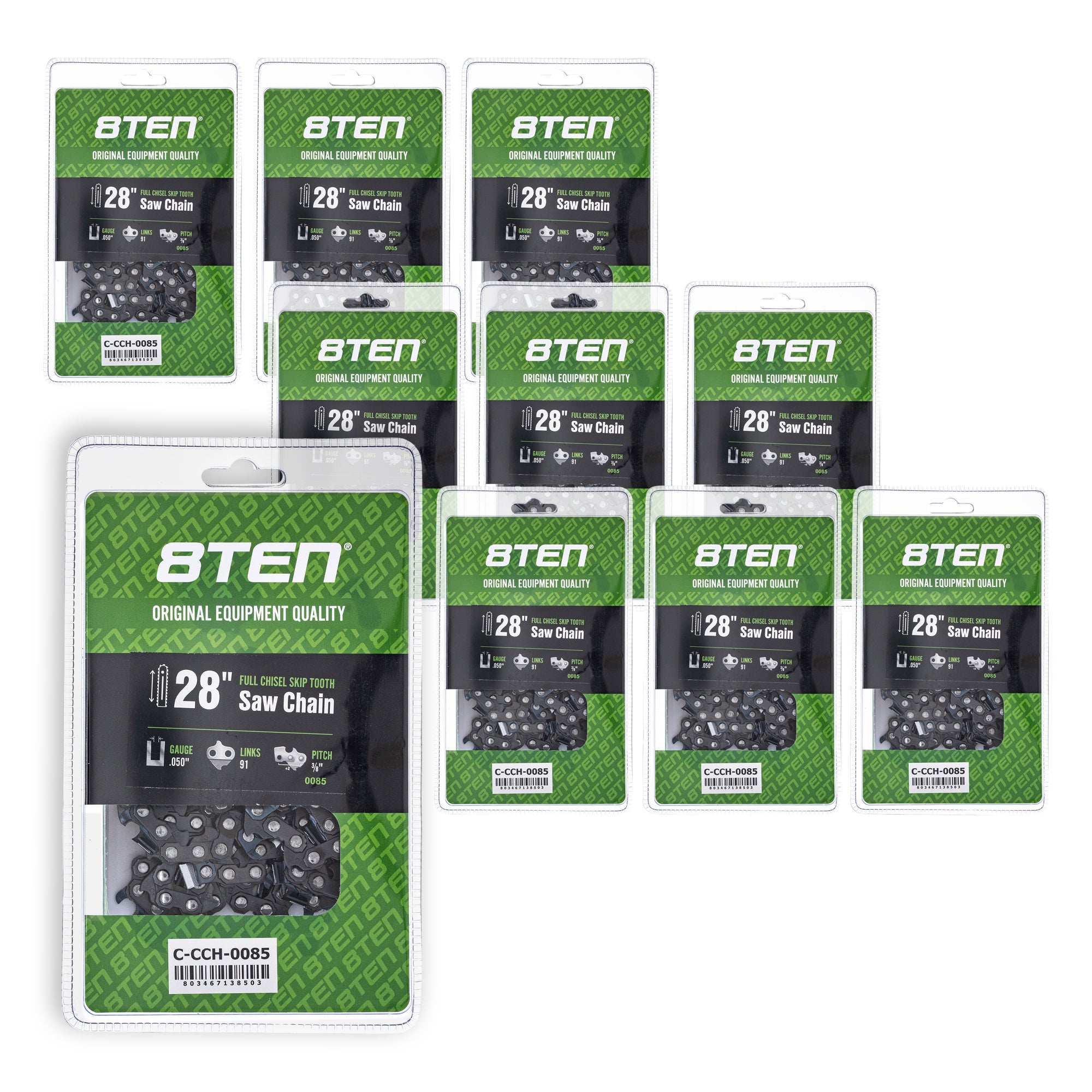 Chainsaw Chain 28 Inch .050 3/8 91DL 10-Pack for zOTHER Oregon MS 066 064 056 8TEN 810-CCC2207H