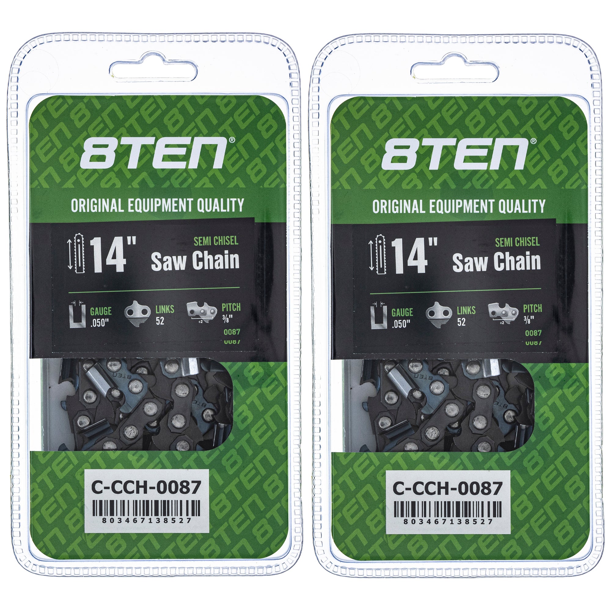 Chainsaw Chain 14 Inch .050 3/8 52DL 2-Pack for zOTHER Stens Oregon Ref. Oregon Husqvarna 8TEN 810-CCC2209H