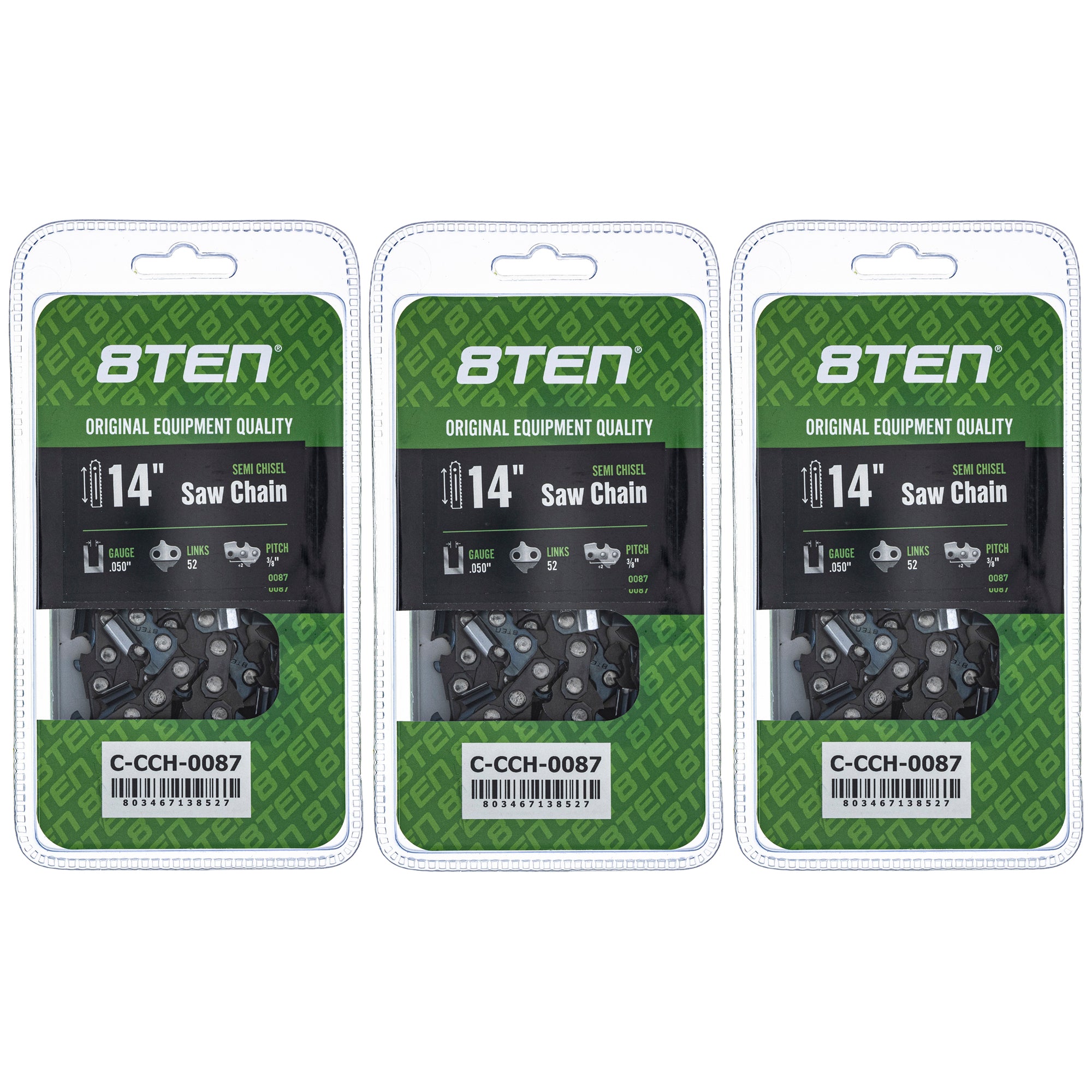 Chainsaw Chain 14 Inch .050 3/8 52DL 3-Pack for zOTHER Stens Oregon Ref. Oregon Husqvarna 8TEN 810-CCC2209H