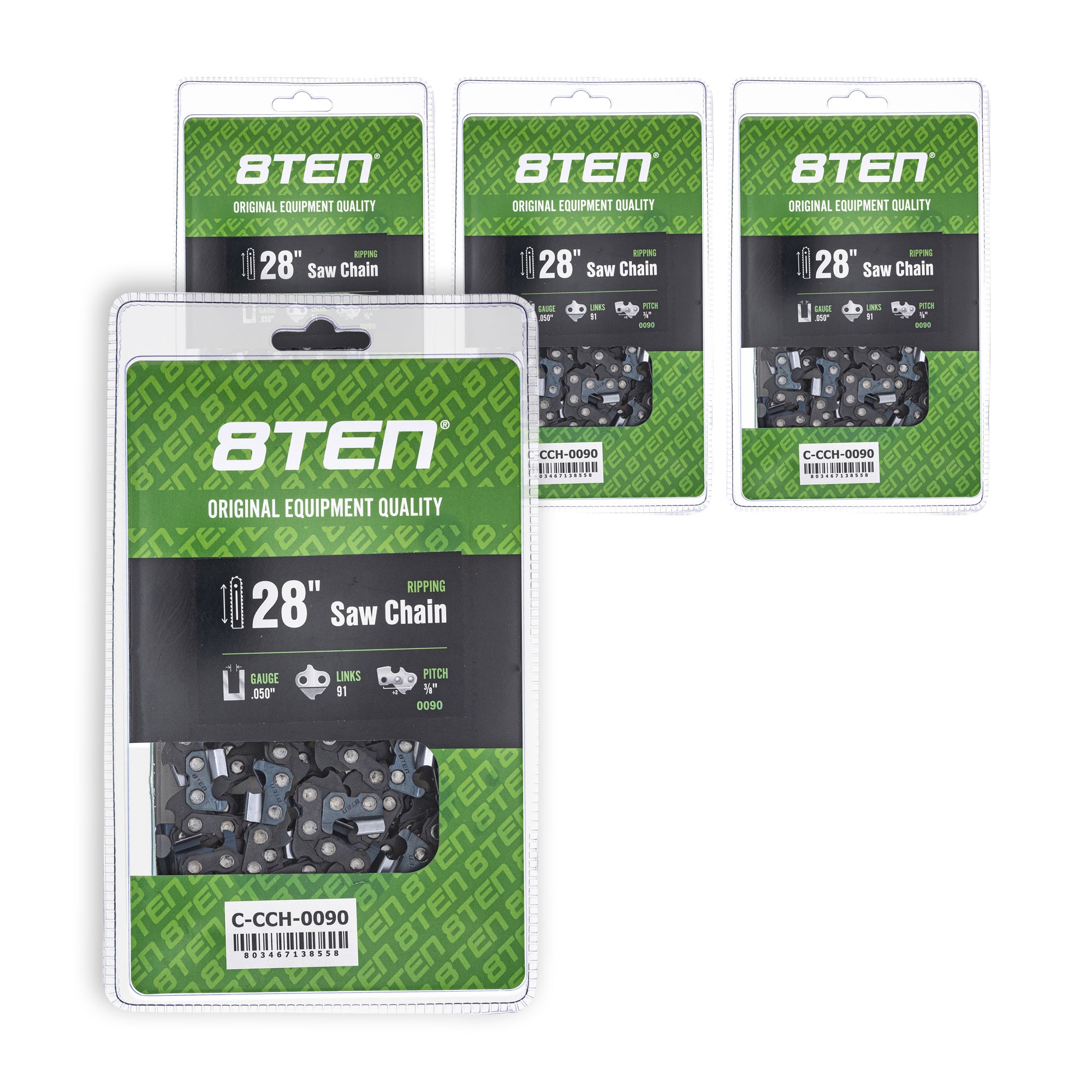 Chainsaw Chain 28 Inch .050 3/8 91DL 4-Pack for zOTHER Oregon MS 066 064 056 8TEN 810-CCC2212H