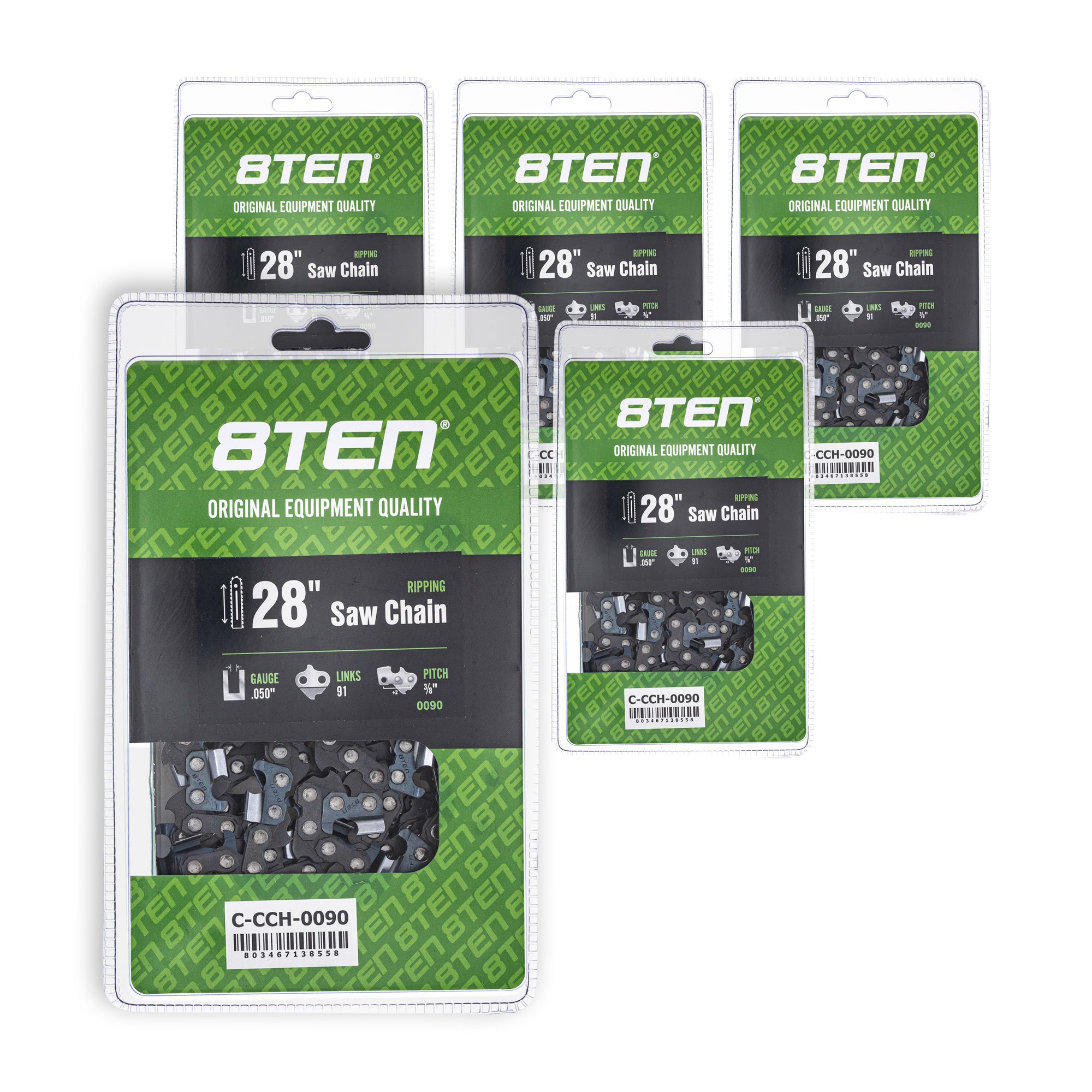 Chainsaw Chain 28 Inch .050 3/8 91DL 5-Pack for zOTHER Oregon MS 066 064 056 8TEN 810-CCC2212H