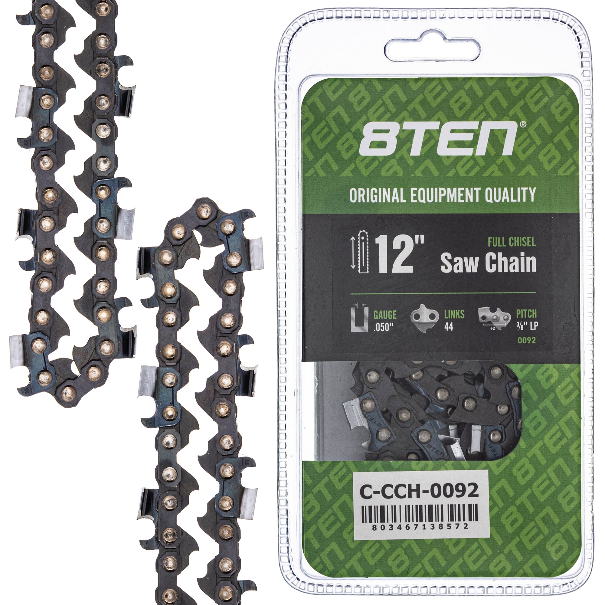 Chainsaw Chain 12 Inch .050 3/8 LP 44DL for zOTHER Stens Oregon Echo Shindaiwa Bear Cat 8TEN 810-CCC2214H