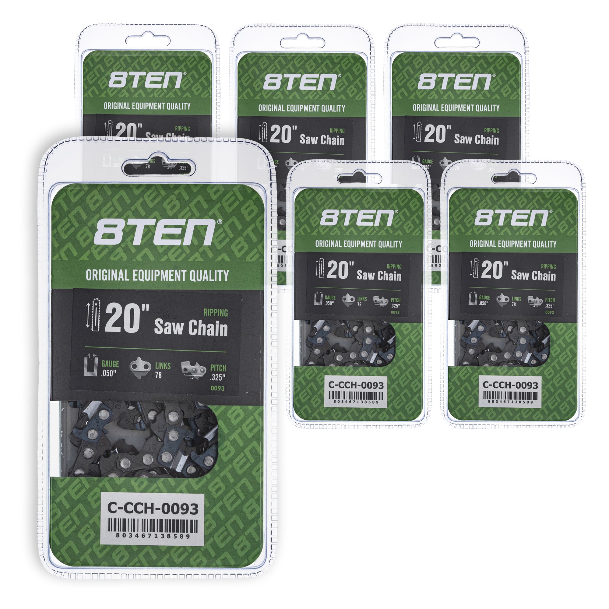 Chainsaw Chain 20 Inch .050 .325 78DL 6-Pack for zOTHER Stens Ref No Oregon Echo Shindaiwa 8TEN 810-CCC2215H