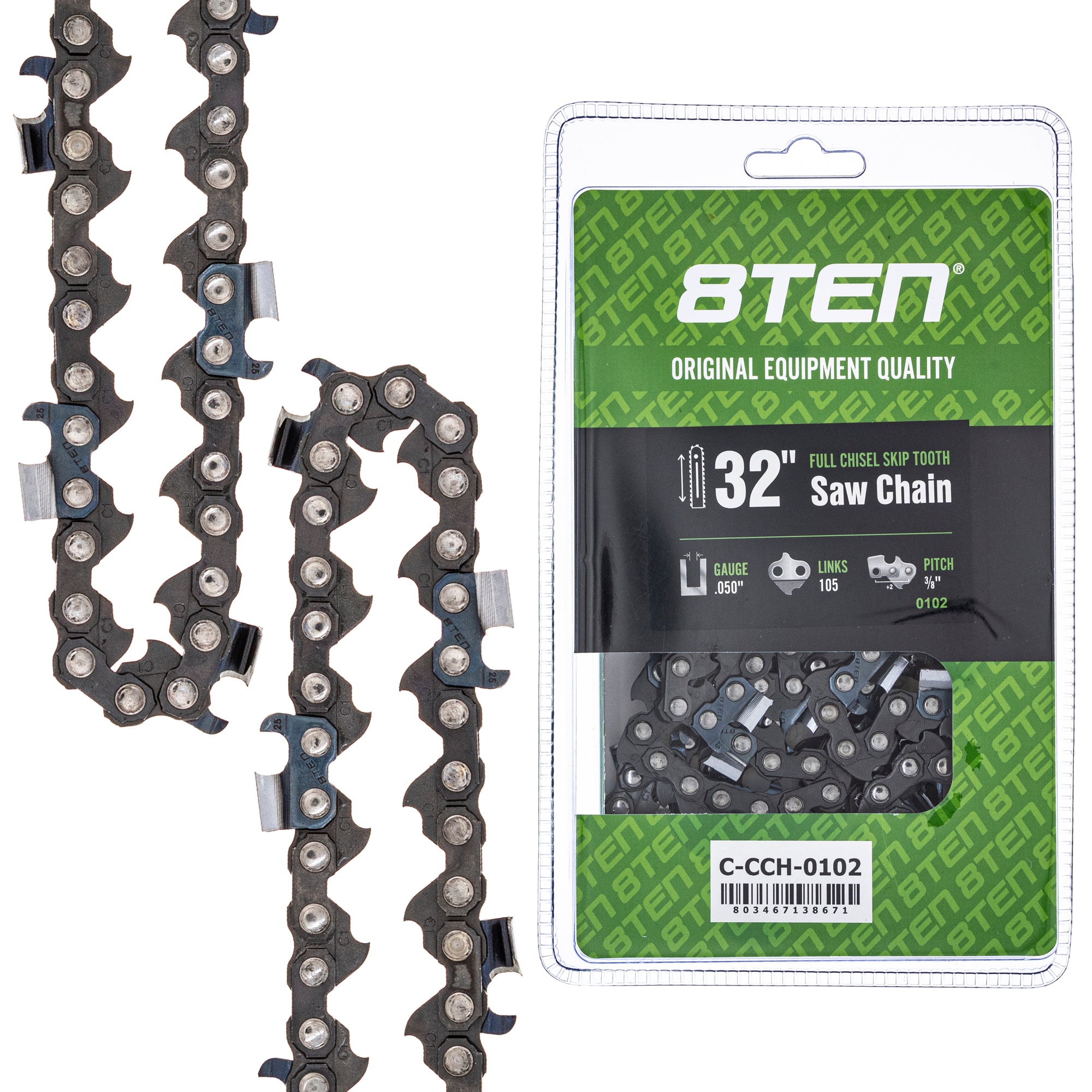 Chainsaw Chain 32 Inch .050 3/8 105DL for zOTHER Oregon Echo Shindaiwa Bear Cat PS CS-800P 8TEN 810-CCC2324H