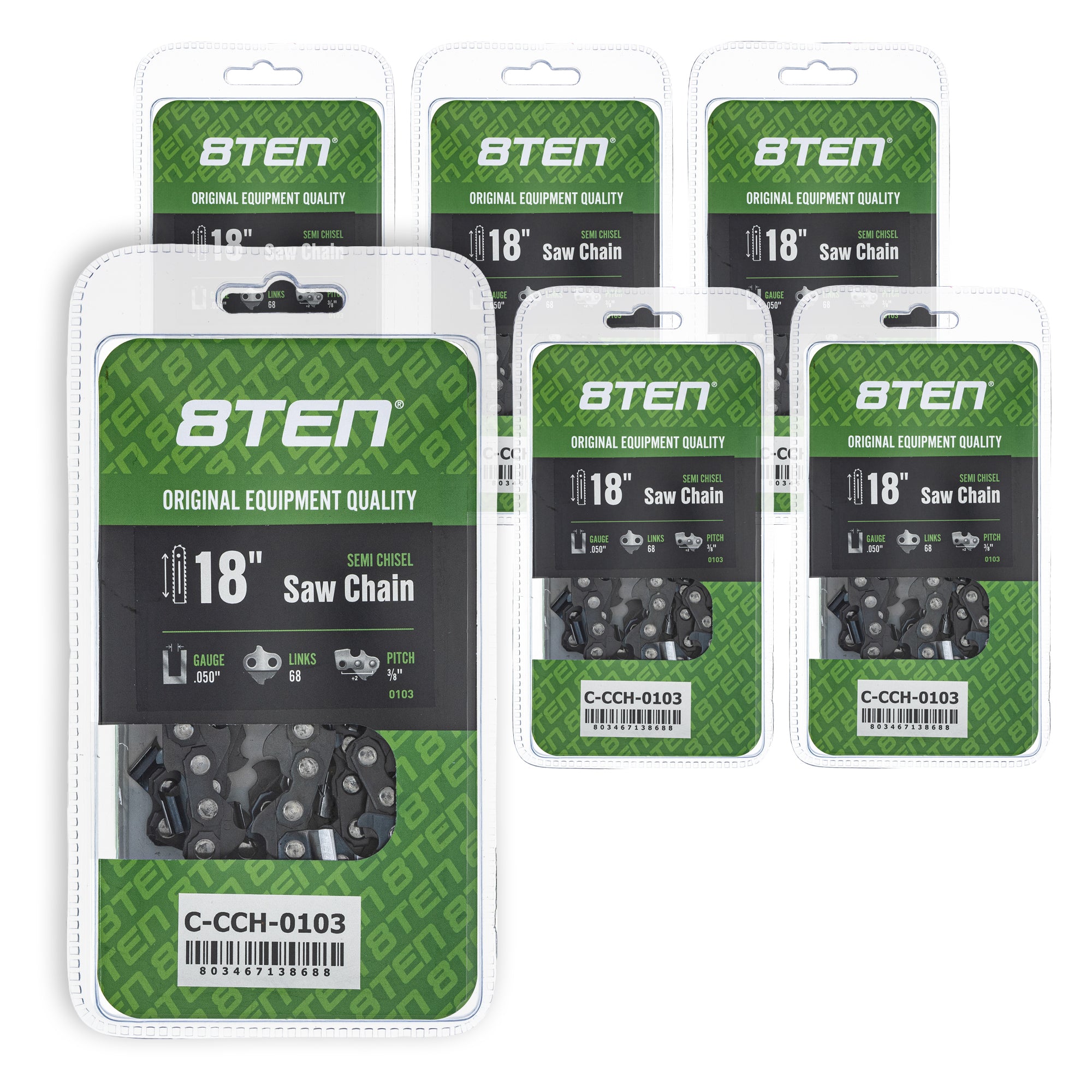 Chainsaw Chain 18 Inch .050 3/8 68DL 6-Pack for zOTHER Stens Ref No Oregon Husqvarna 8TEN 810-CCC2325H