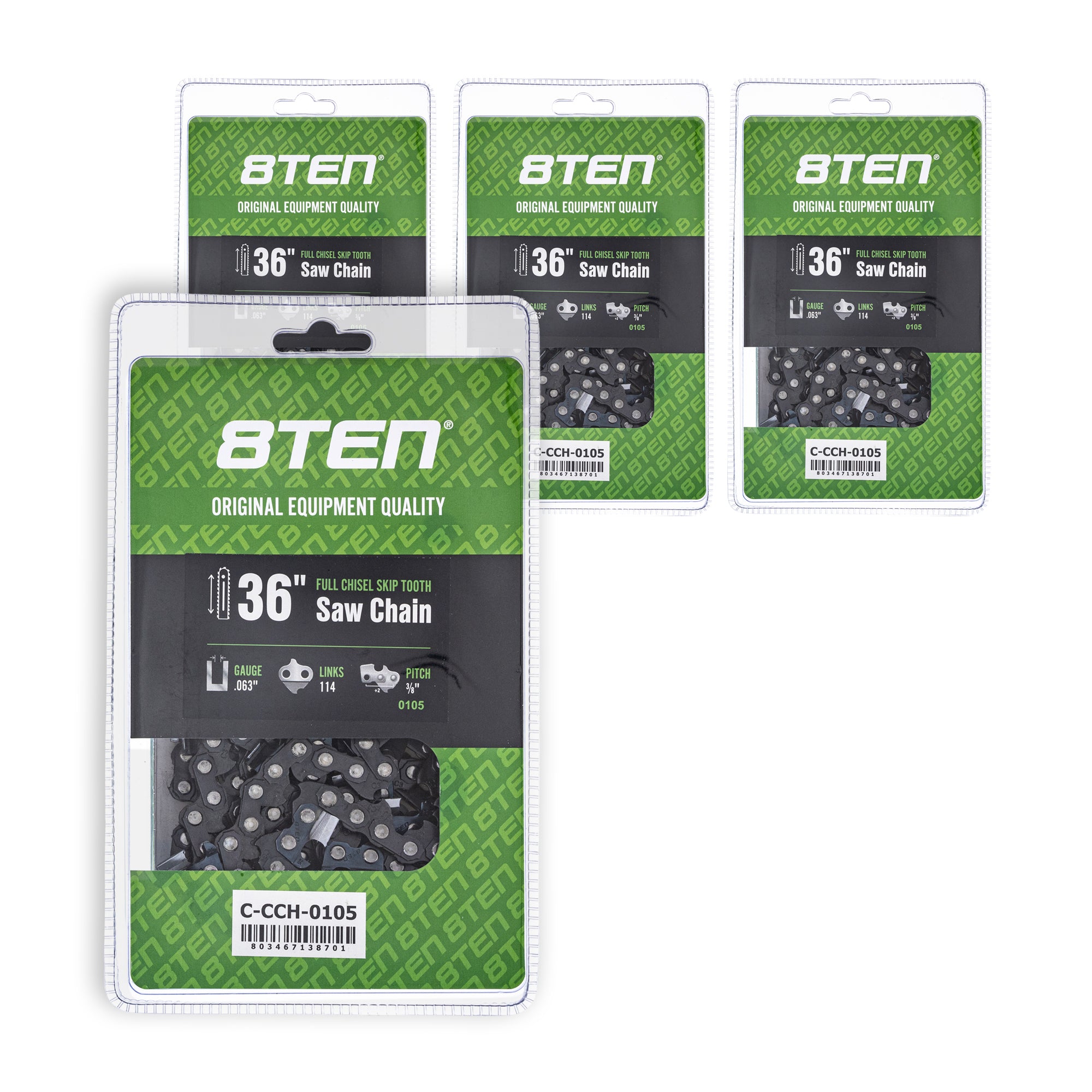 Chainsaw Chain 36 Inch .063 3/8 114DL 4-Pack for zOTHER MSE MS E 634 8TEN 810-CCC2327H