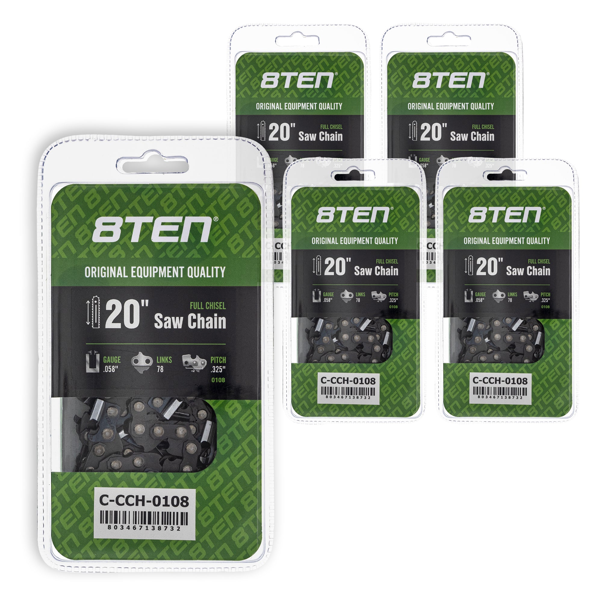 Chainsaw Chain 20 Inch .058 .325 78DL 5-Pack for zOTHER Oregon PS 8TEN 810-CCC2320H