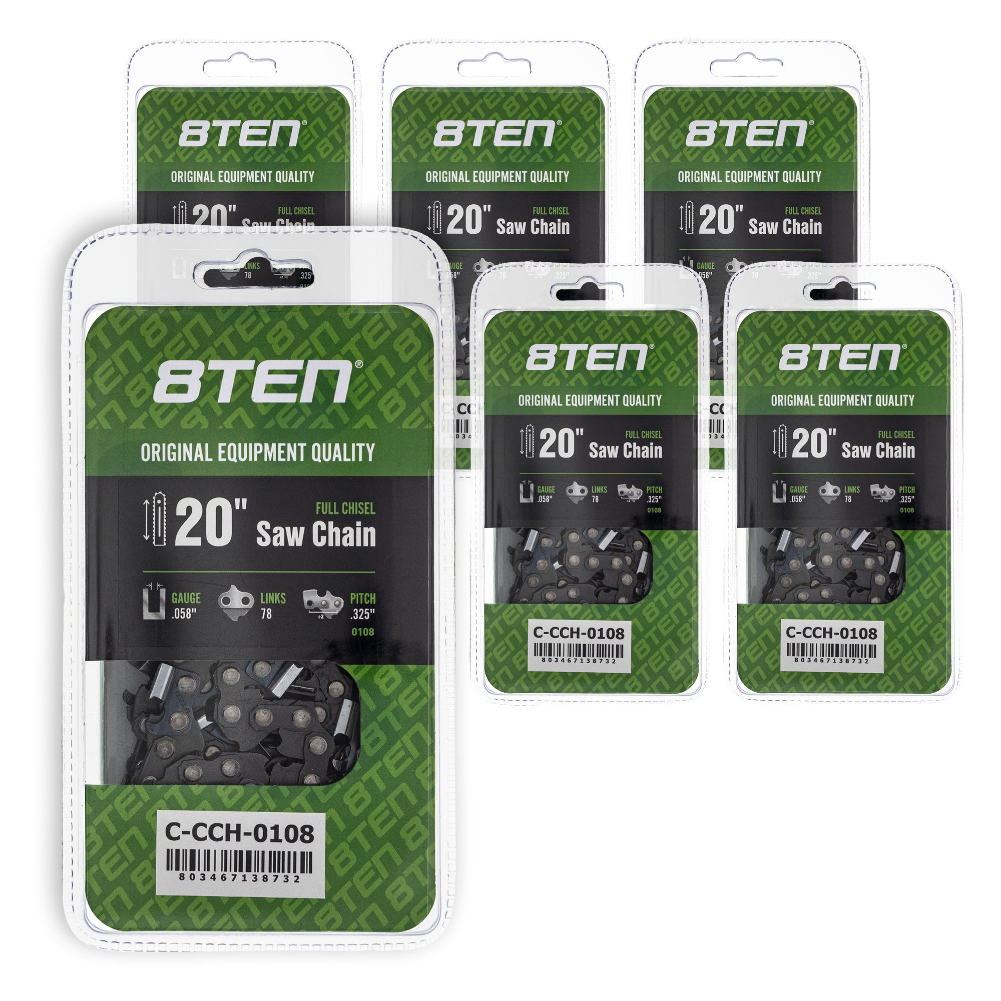 Chainsaw Chain 20 Inch .058 .325 78DL 6-Pack for zOTHER Oregon PS EA6101P53G EA6100PREG 8TEN 810-CCC2320H