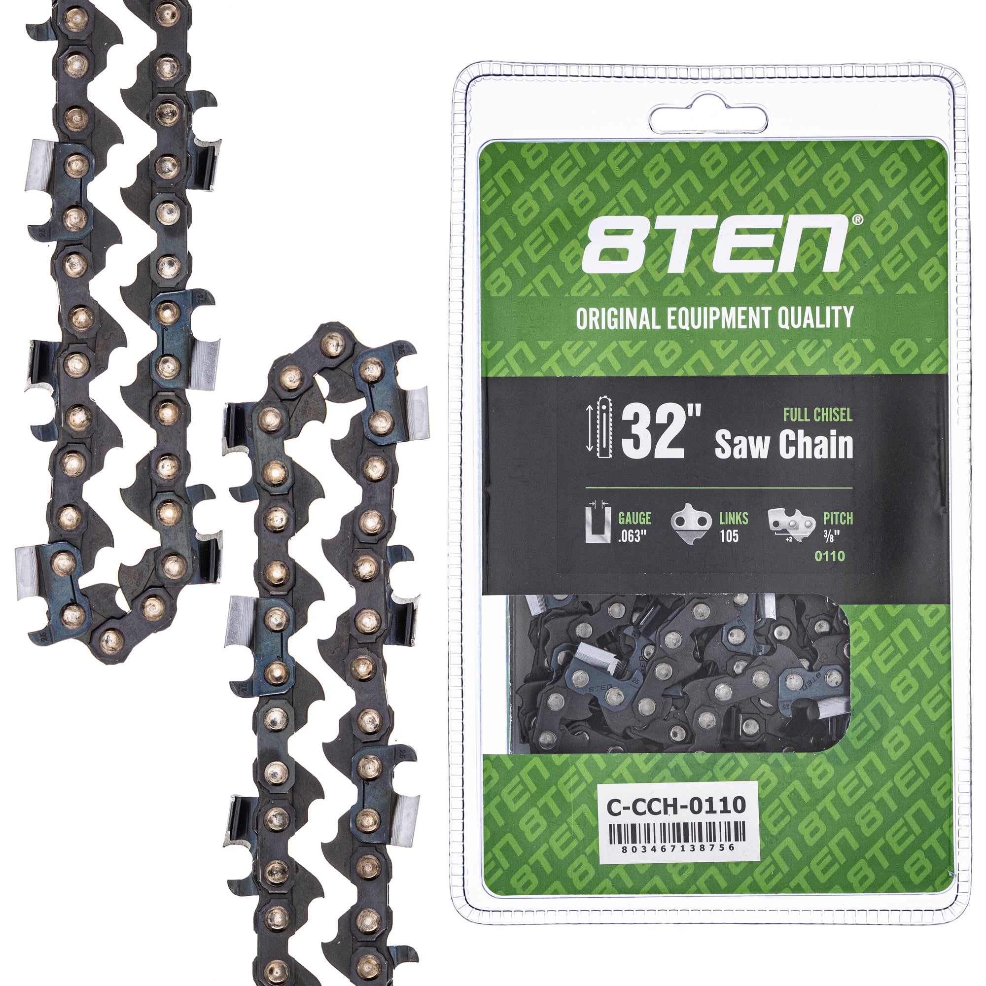 Chainsaw Chain 32 Inch .063 3/8 105DL for zOTHER Oregon PS 8TEN 810-CCC2332H