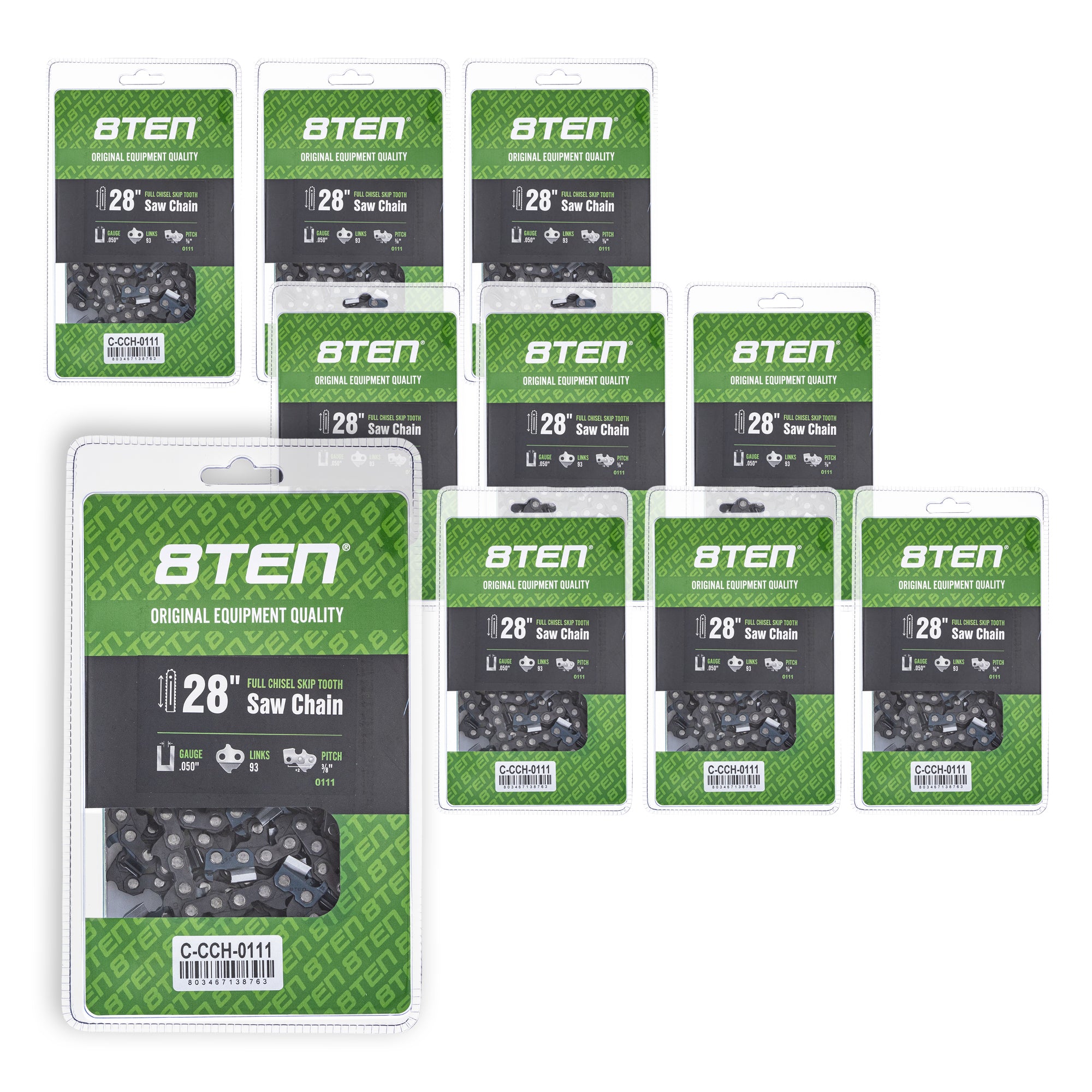 Chainsaw Chain 28 Inch .050 3/8 93DL 10-Pack for zOTHER Oregon Echo Shindaiwa Bear Cat 8TEN 810-CCC2333H