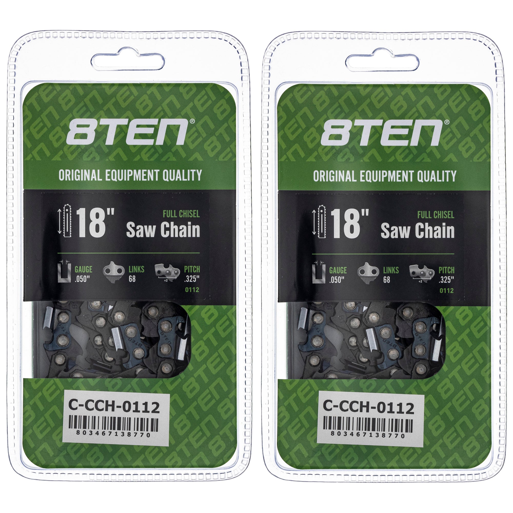 Chainsaw Chain 18 Inch .050 .325 68DL 2-Pack for zOTHER Oregon MS 25 070 025 8TEN 810-CCC2334H