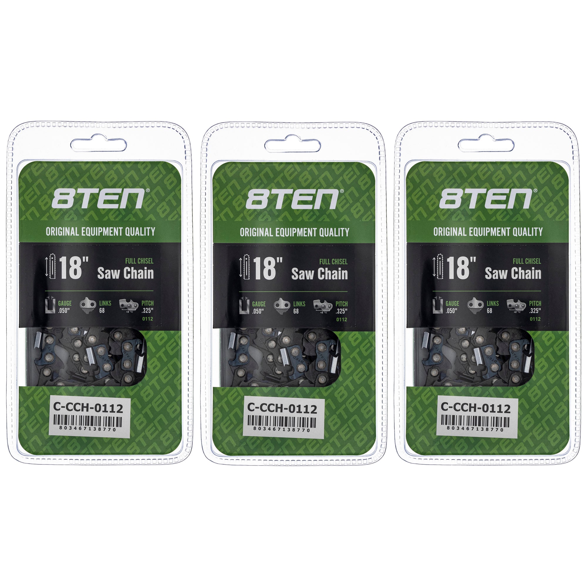 Chainsaw Chain 18 Inch .050 .325 68DL 3-Pack for zOTHER Oregon MS 25 070 025 8TEN 810-CCC2334H