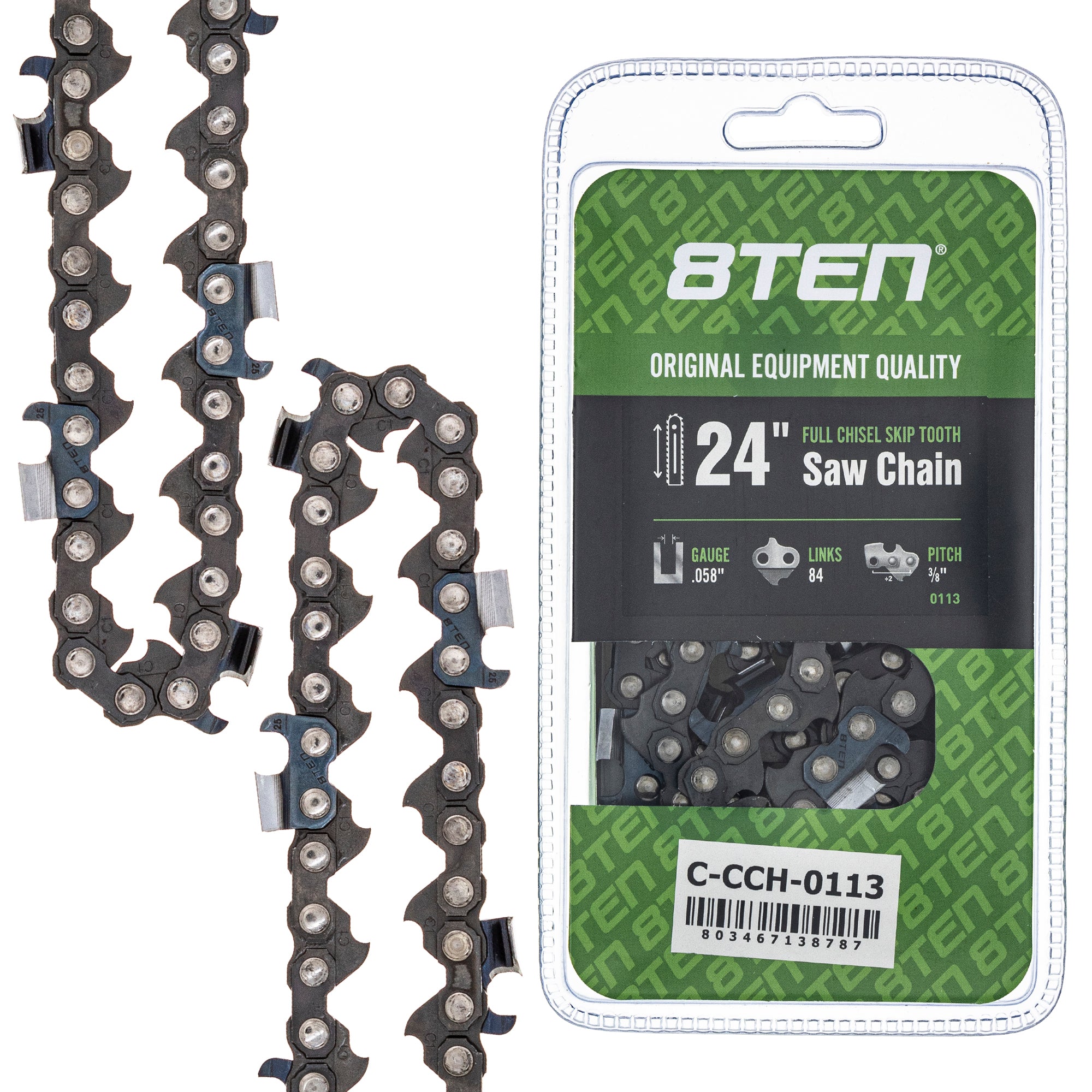 Chainsaw Chain 24 Inch .058 3/8 84DL for zOTHER Oregon Husqvarna Poulan Craftsman AYP 8TEN 810-CCC2335H