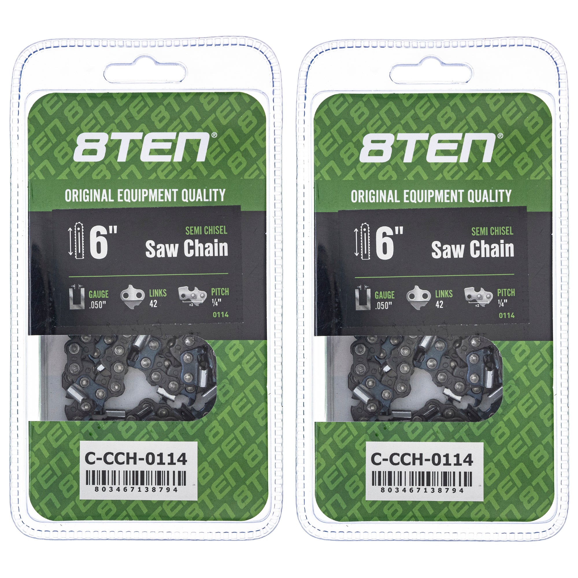 Chainsaw Chain 6 Inch .050 1/4 42DL 2-Pack for zOTHER Steiner WG321 WG320 WG307 UC120D 8TEN 810-CCC2336H