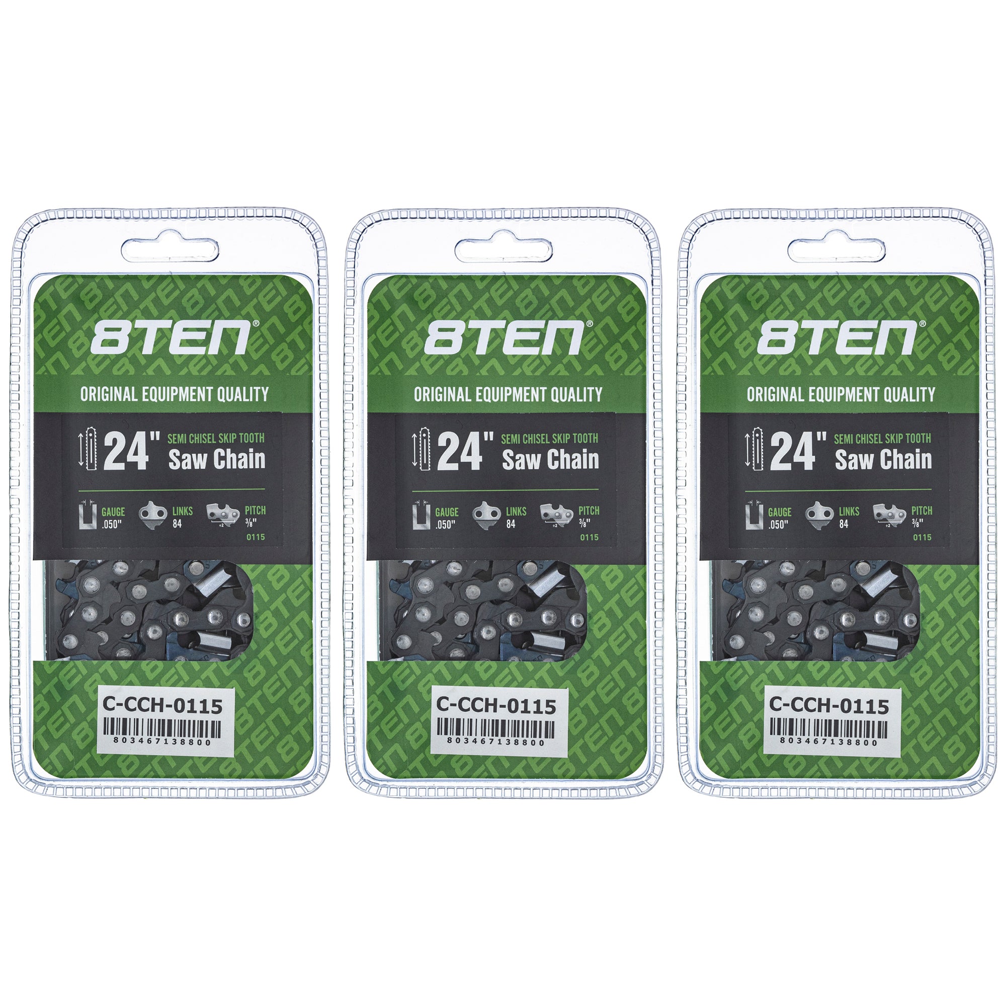 Chainsaw Chain 24 Inch .050 3/8 84DL 3-Pack for zOTHER Stens Ref No Oregon Husqvarna 8TEN 810-CCC2337H