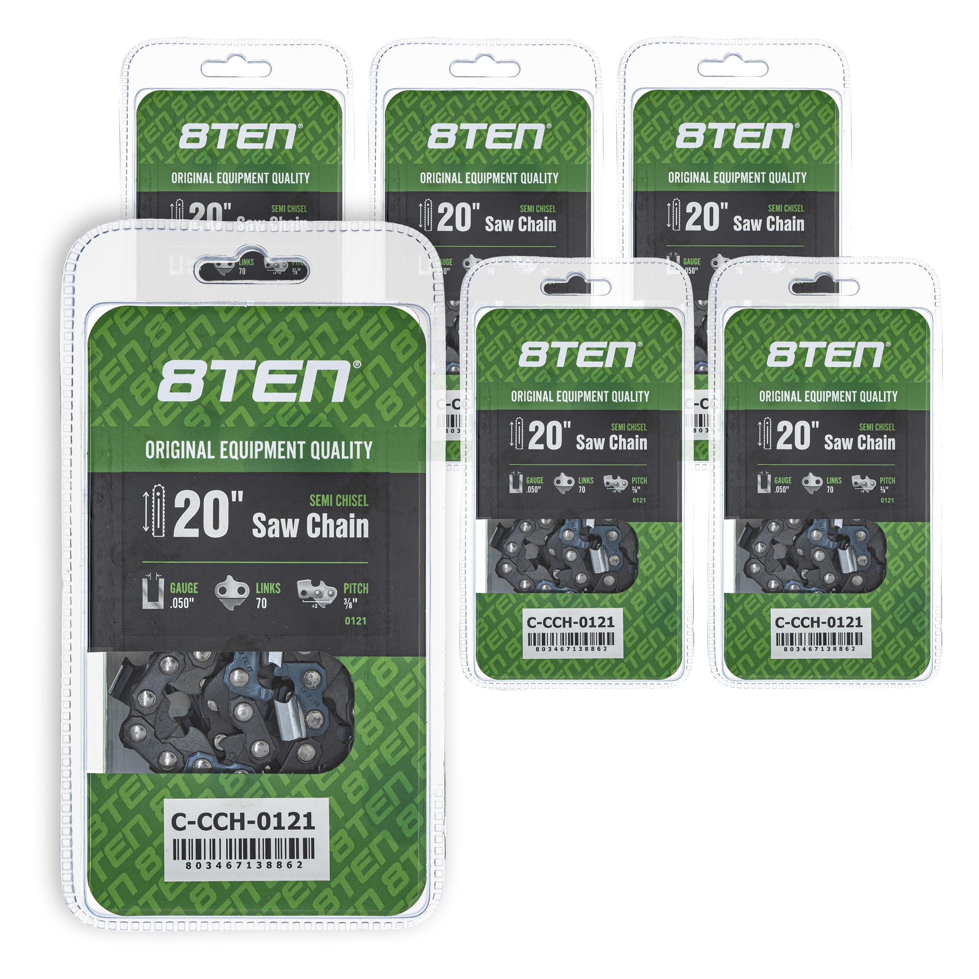 Chainsaw Chain 20 Inch .050 3/8 70DL 6-Pack for zOTHER Stens Ref No Oregon Ref. Oregon 8TEN 810-CCC2343H