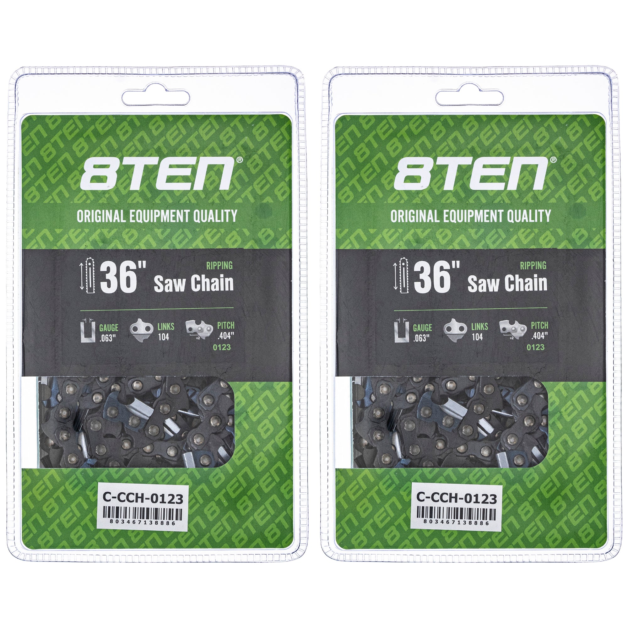 Chainsaw Chain 36 Inch .063 .404 104DL 2-Pack for zOTHER MS 090 088 084 8TEN 810-CCC2345H
