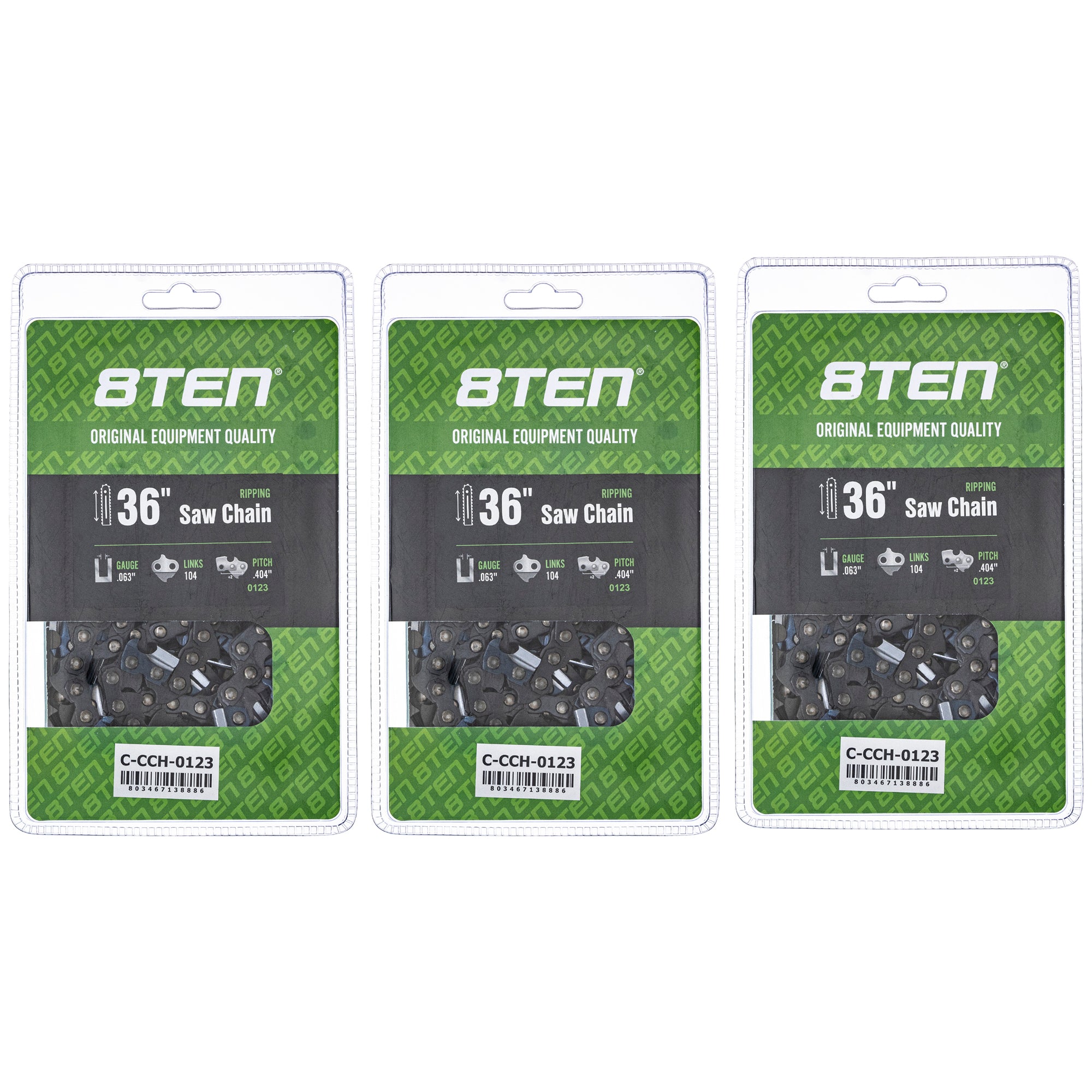 Chainsaw Chain 36 Inch .063 .404 104DL 3-Pack for zOTHER MS 090 088 084 8TEN 810-CCC2345H