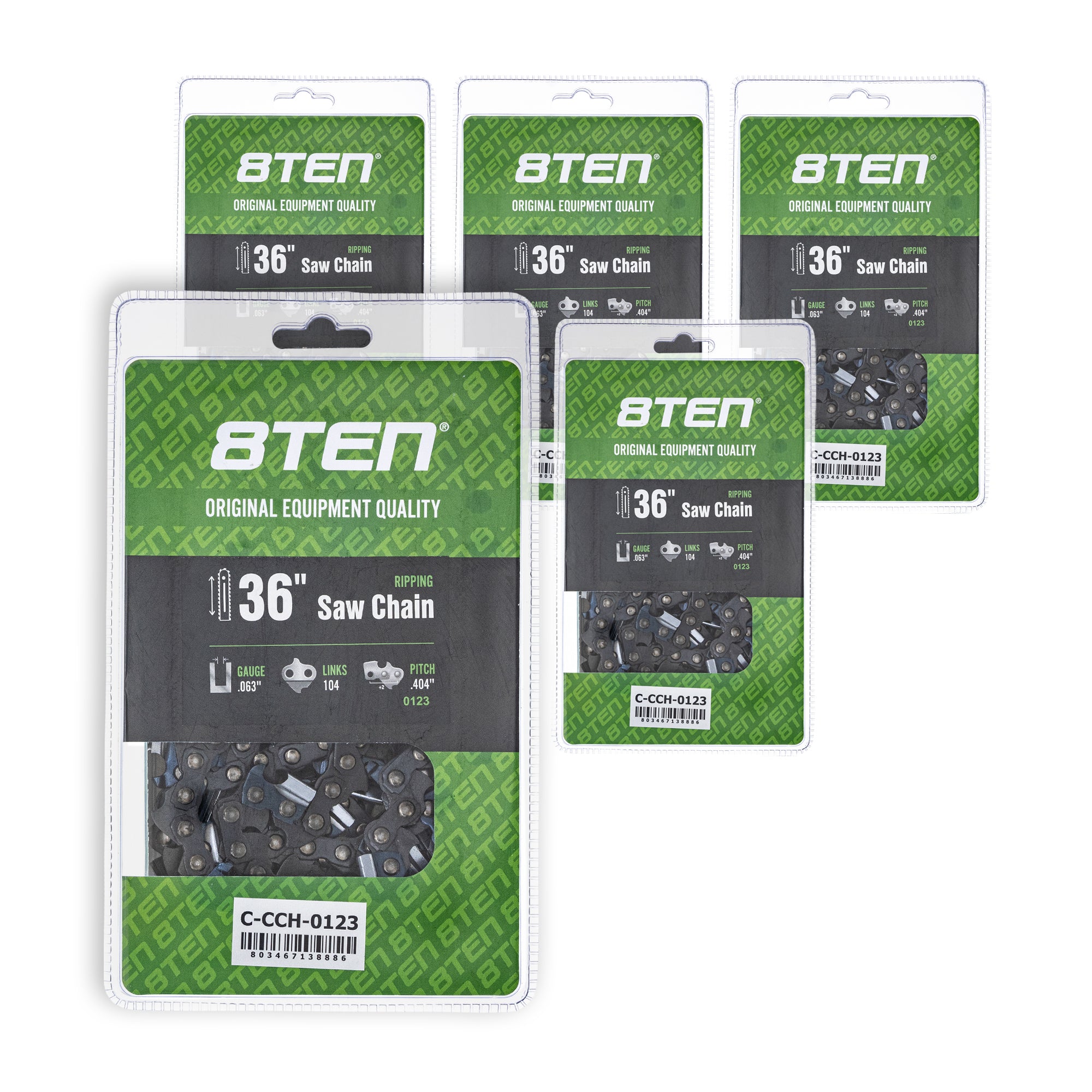 Chainsaw Chain 36 Inch .063 .404 104DL 5-Pack for zOTHER MS 090 088 084 8TEN 810-CCC2345H