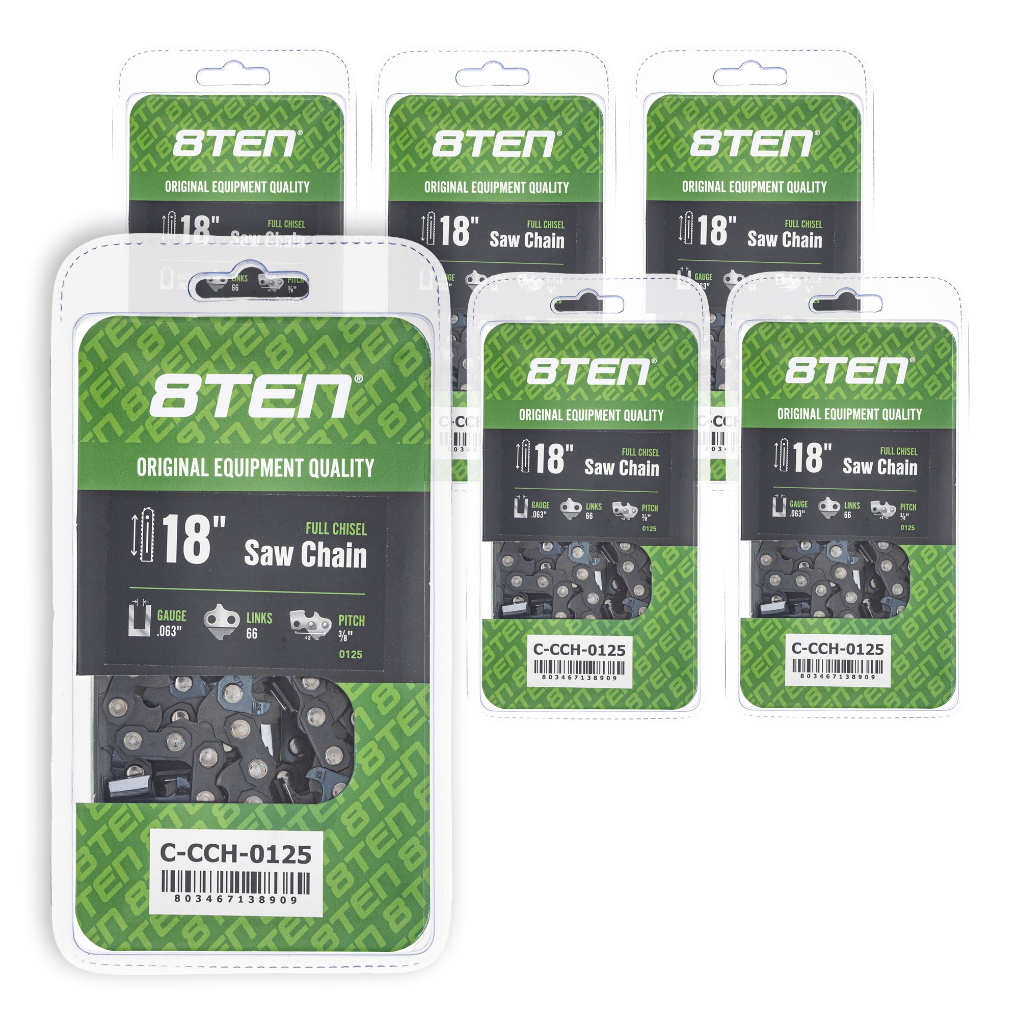 Chainsaw Chain 18 Inch .063 3/8 66DL 6-Pack for MSE MS E 066 8TEN 810-CCC2347H