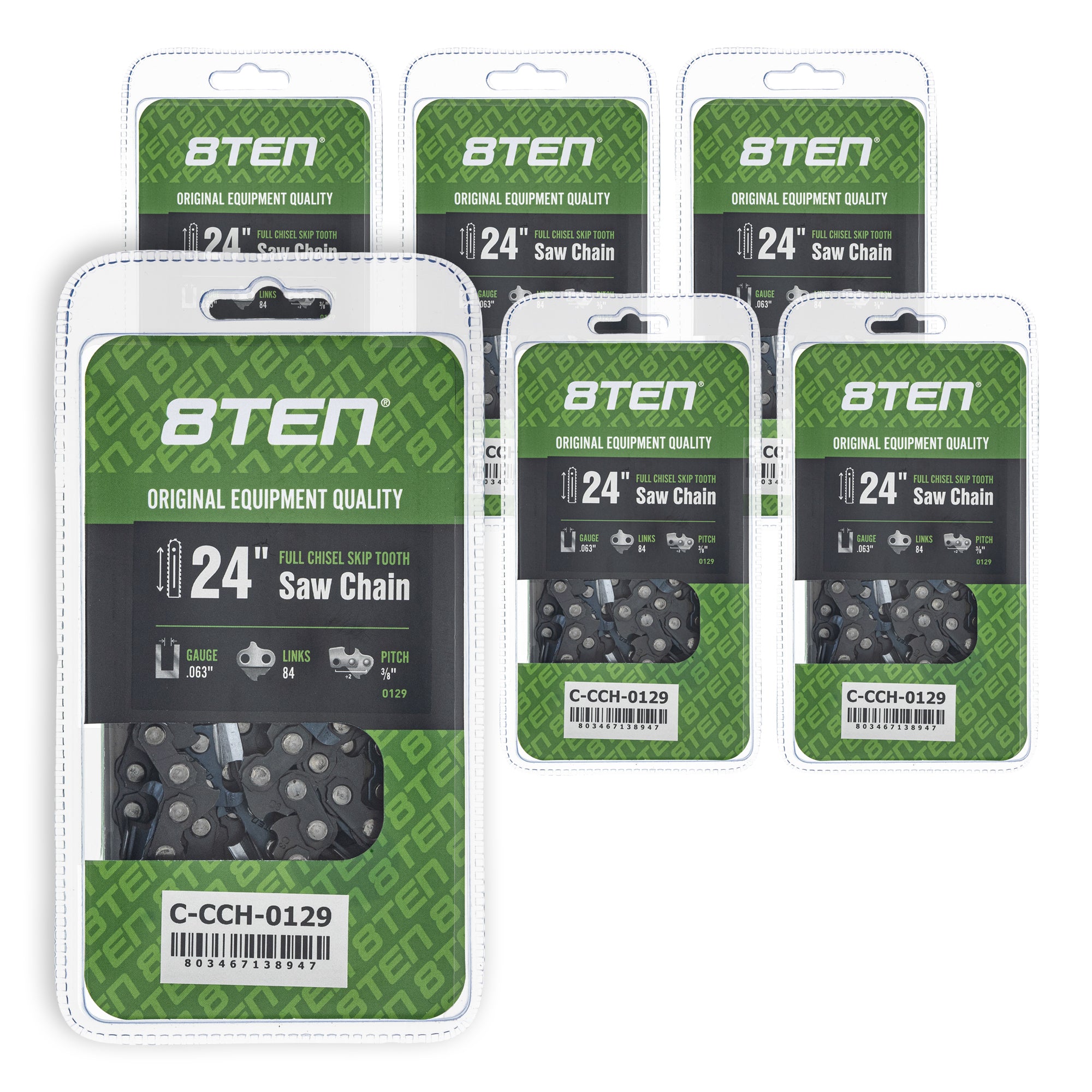 Chainsaw Chain 24 Inch .063 3/8 84DL 6-Pack for zOTHER Oregon PS 8TEN 810-CCC2341H