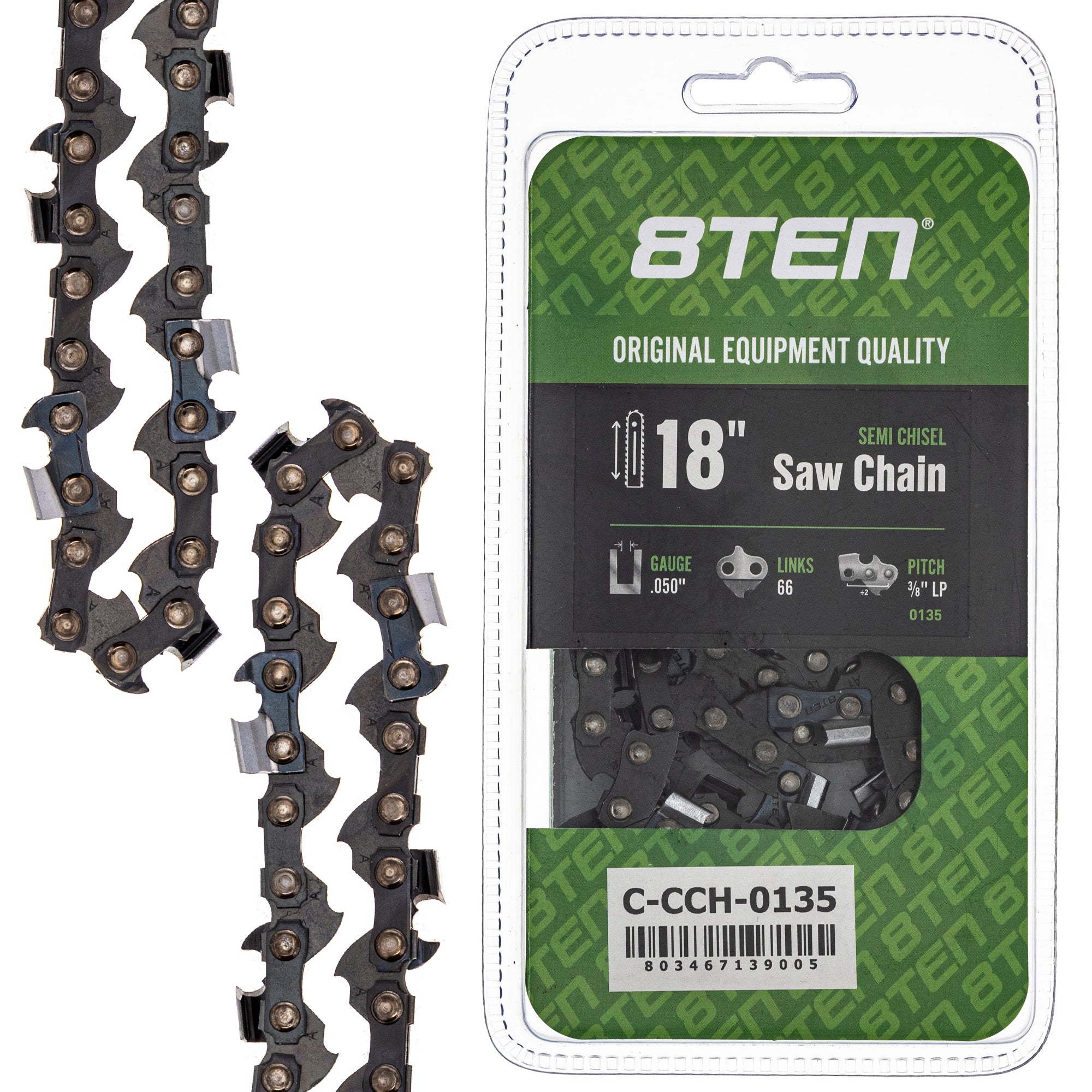 Chainsaw Chain 18 Inch .050 3/8 LP 66DL for zOTHER Oregon Echo Shindaiwa Bear Cat XL V 8TEN 810-CCC2357H