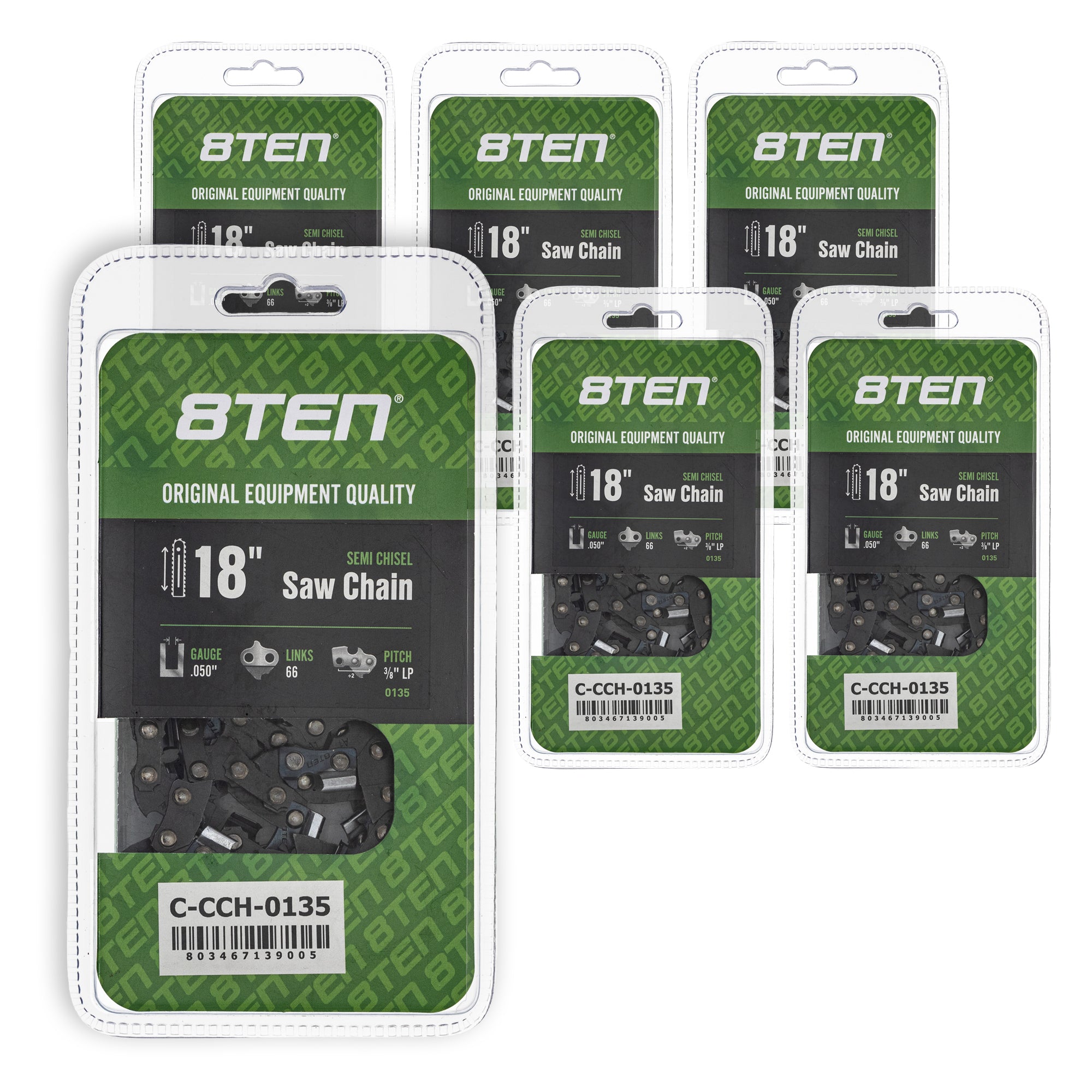 Chainsaw Chain 18 Inch .050 3/8 LP 66DL 6-Pack for zOTHER Oregon Echo Shindaiwa Bear Cat 8TEN 810-CCC2357H