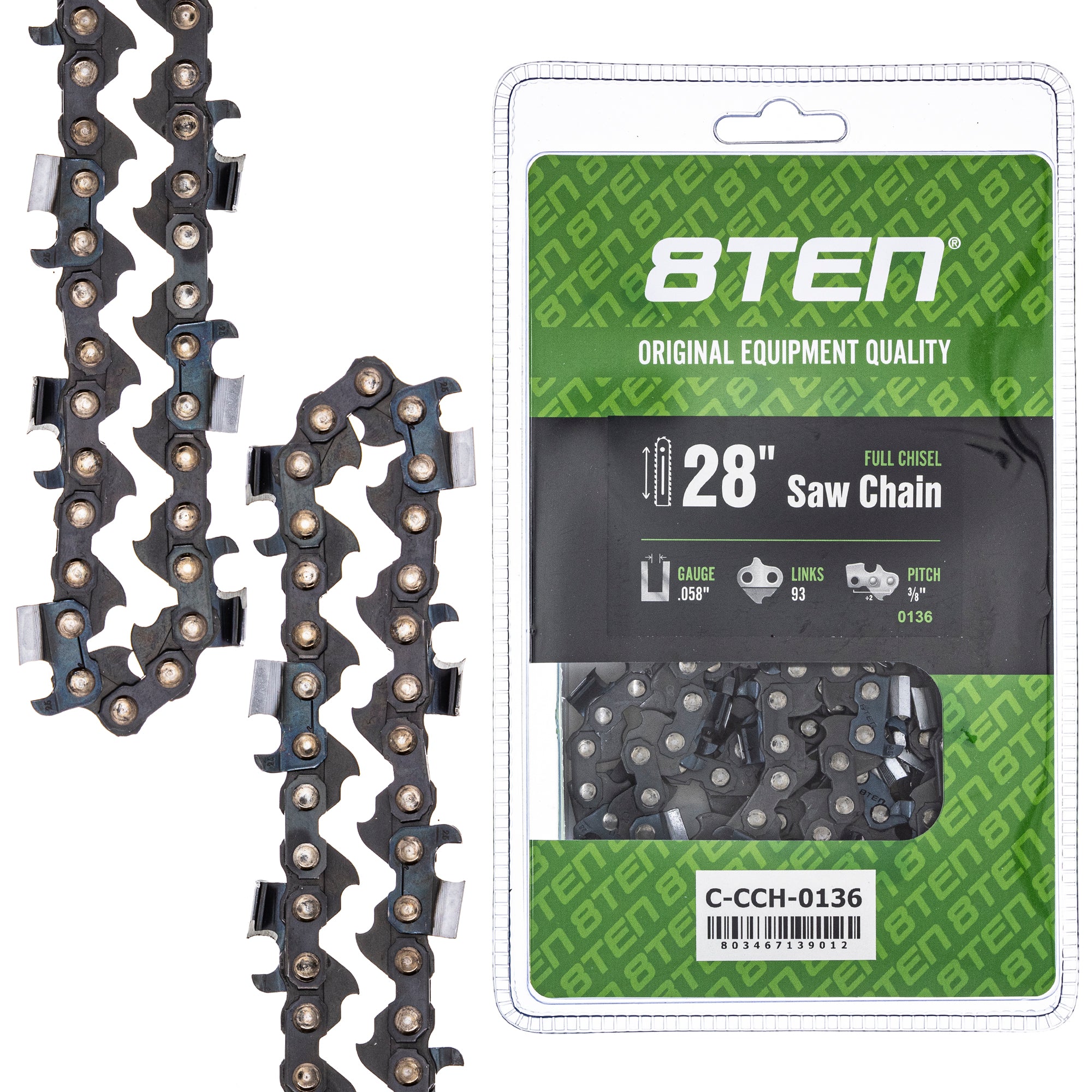 Chainsaw Chain 28 Inch .0583/8 93DL for zOTHER Oregon 572 565 562 395 8TEN 810-CCC2358H