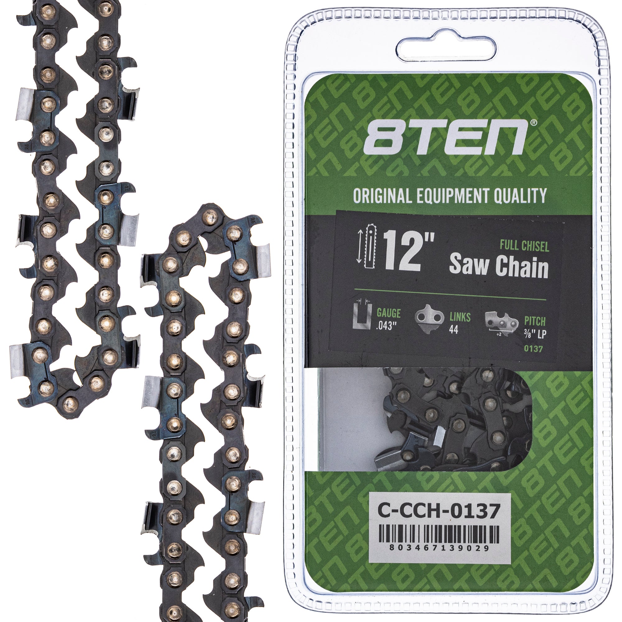 Chainsaw Chain 12 Inch .043 3/8 LP 44DL for zOTHER Stens Oregon Ref. Oregon Echo Shindaiwa 8TEN 810-CCC2359H