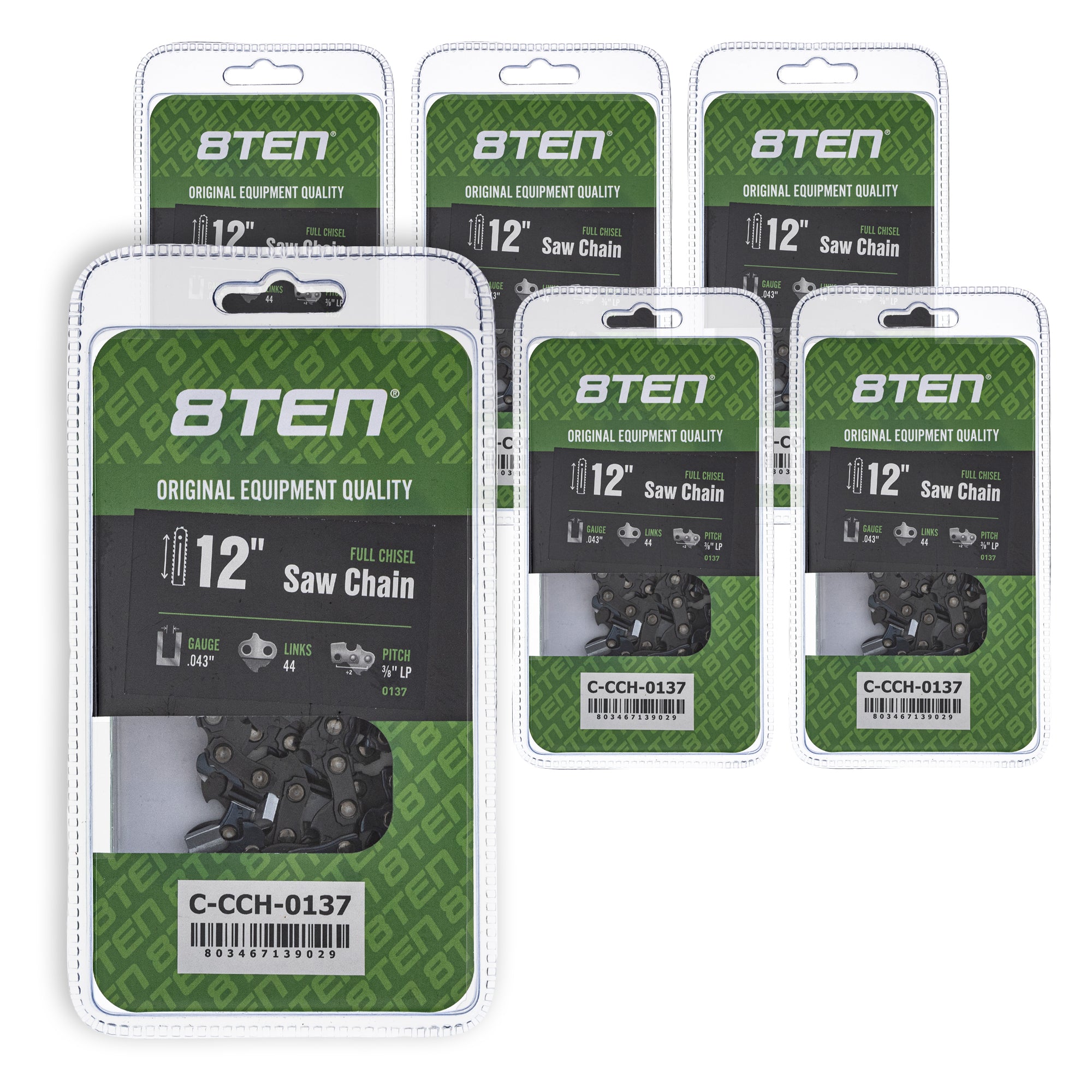 Chainsaw Chain 12 Inch .043 3/8 LP 44DL 6-Pack for zOTHER Stens Oregon Ref. Oregon Echo 8TEN 810-CCC2359H