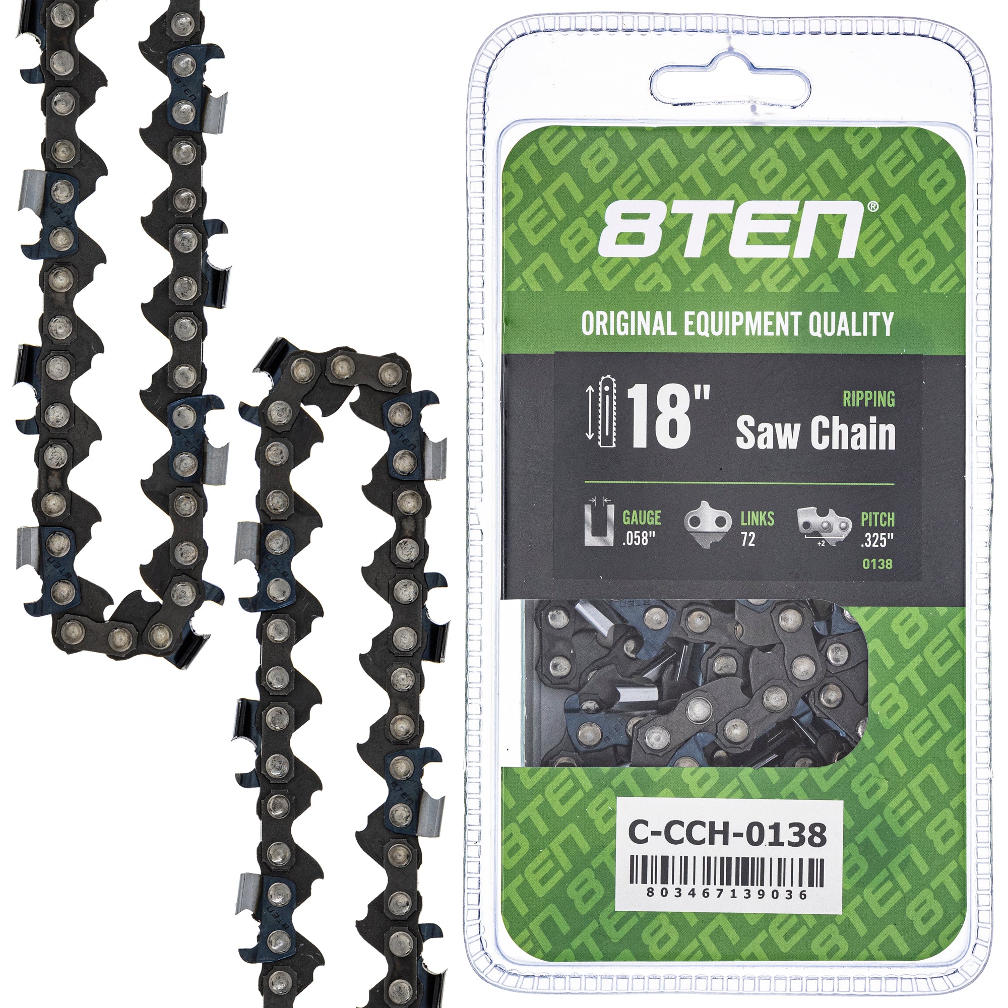Chainsaw Chain 18 Inch .058 .325 72DL for zOTHER Oregon Ref. Oregon Husqvarna Poulan 8TEN 810-CCC2350H