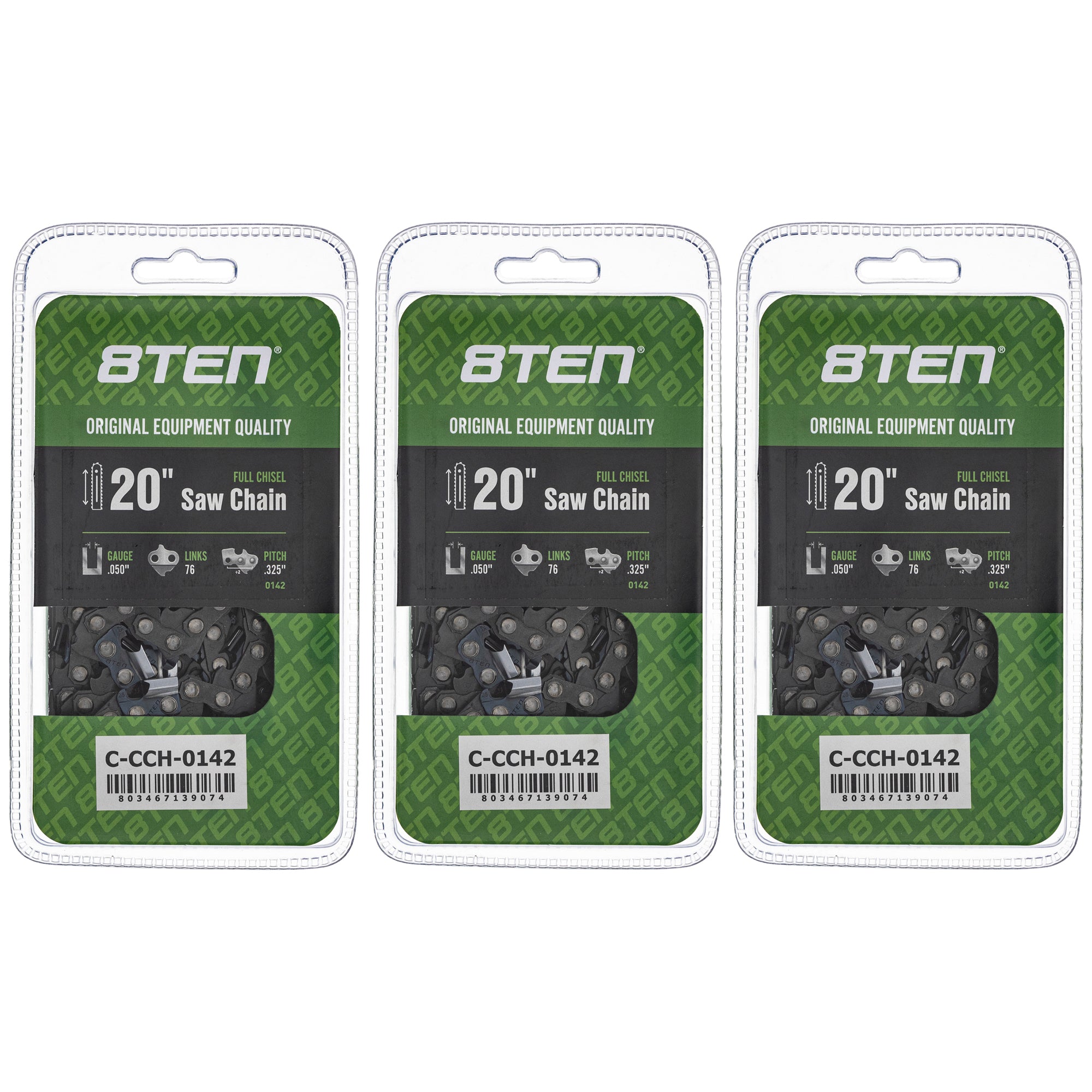 Chainsaw Chain 20 Inch .050 .325 76DL 3-Pack for zOTHER Max 8TEN 810-CCC2364H