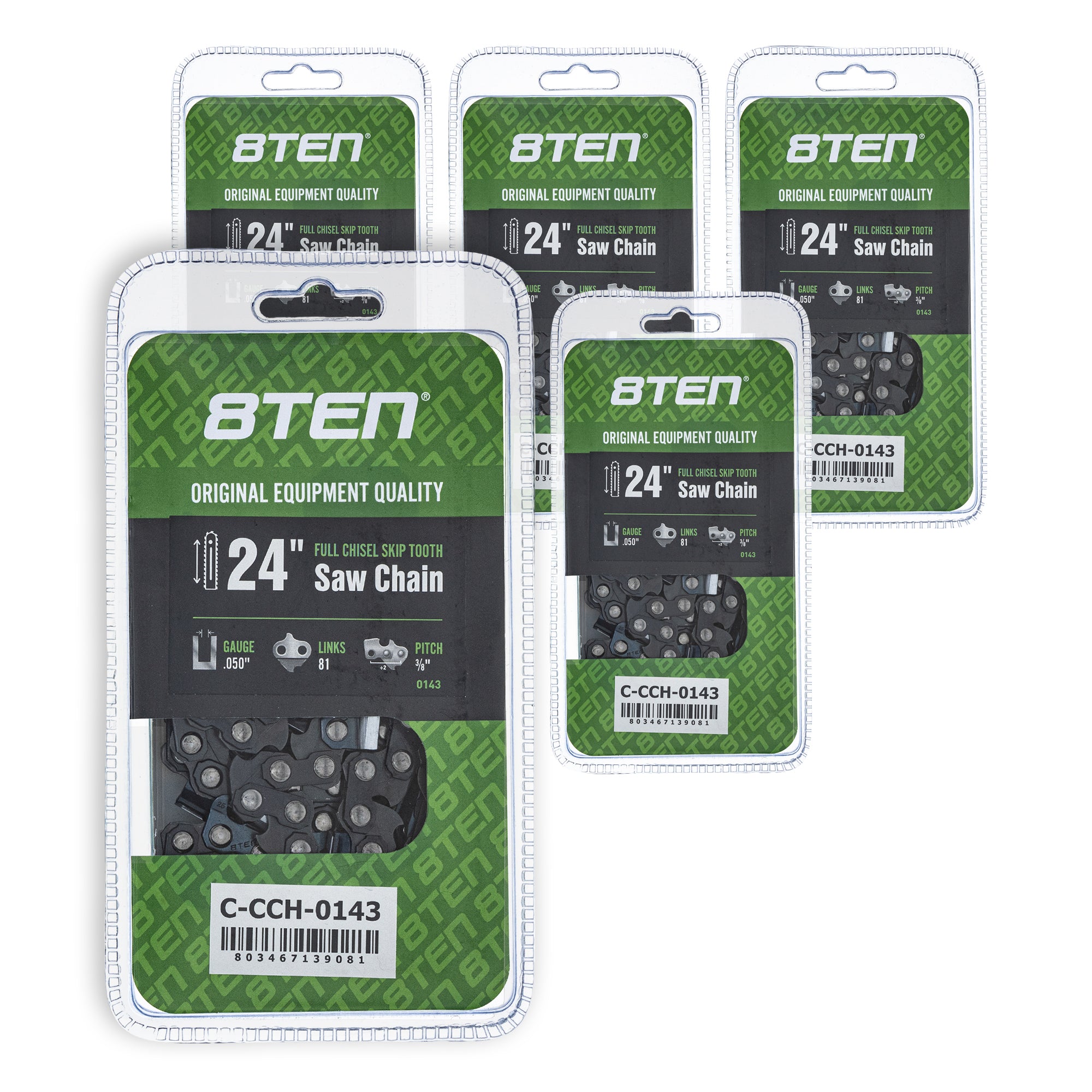 Chainsaw Chain 24 Inch .050 3/8 81DL 5-Pack for zOTHER Oregon Echo Shindaiwa Bear Cat 8TEN 810-CCC2365H